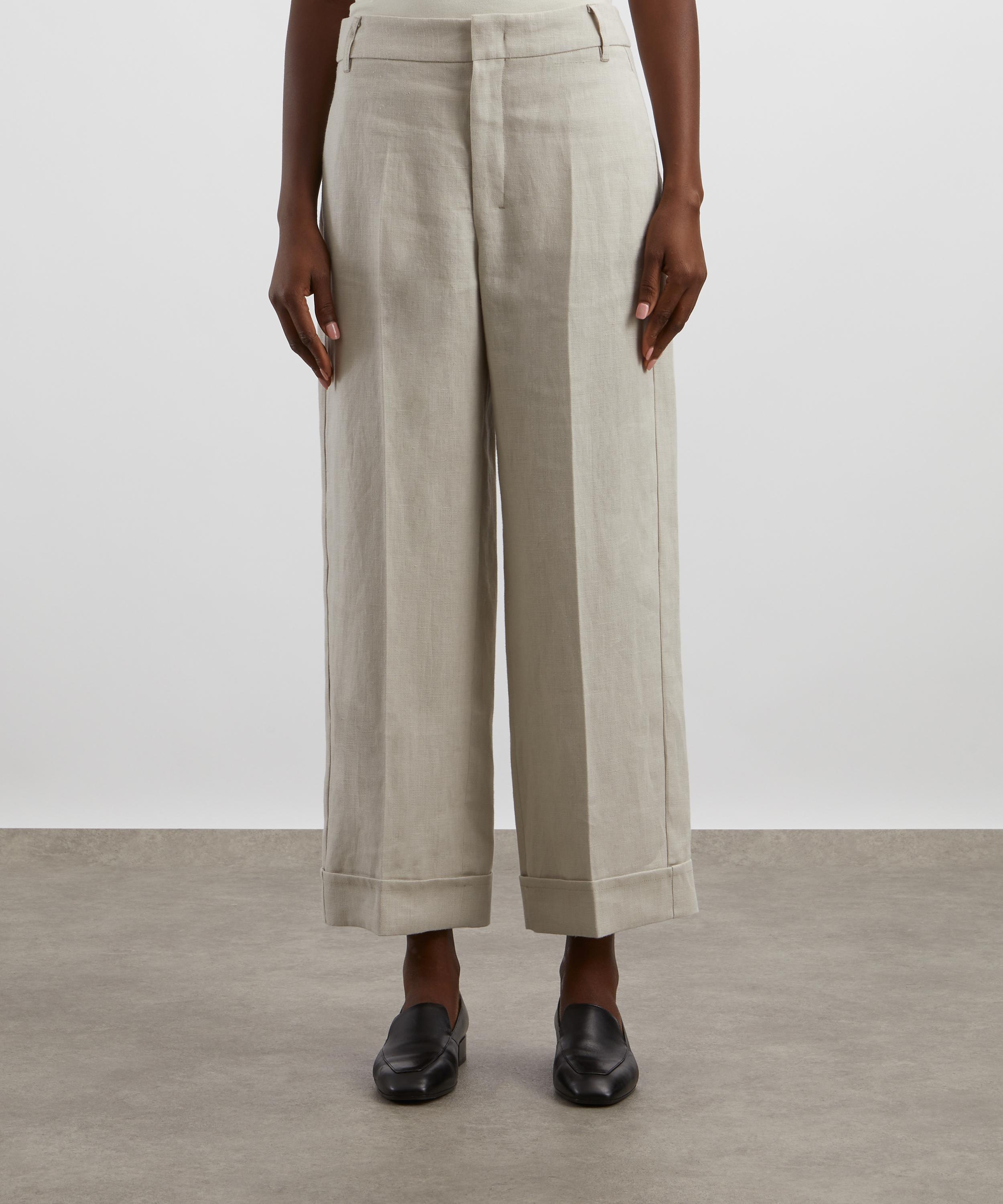 S Max Mara - Anselmo Wide Leg Linen Trousers image number 2