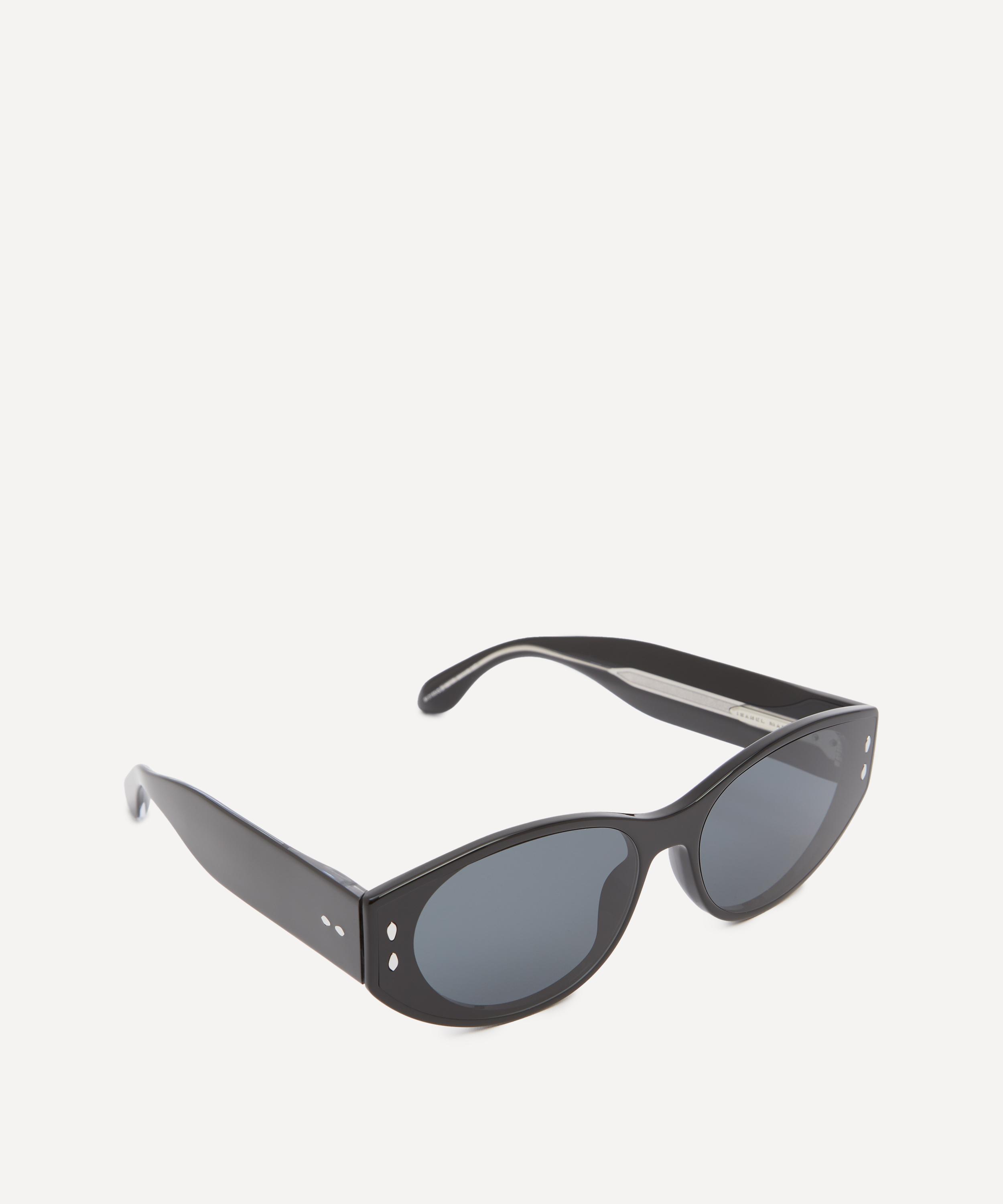 Isabel Marant - Acetate Oval Cat Eye Black Sunglasses image number 1