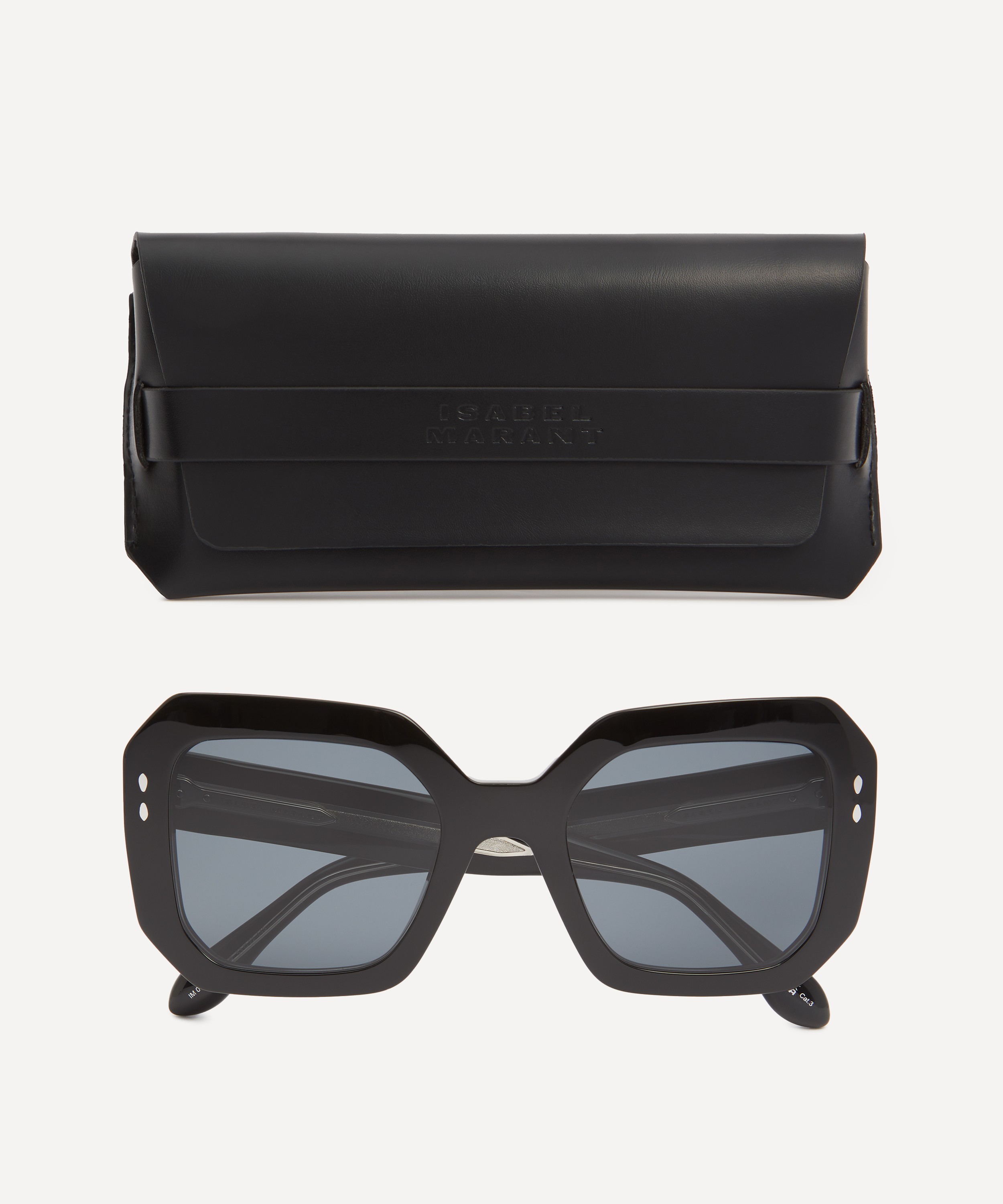 Isabel Marant - Acetate Square Geometric Black Sunglasses image number 3