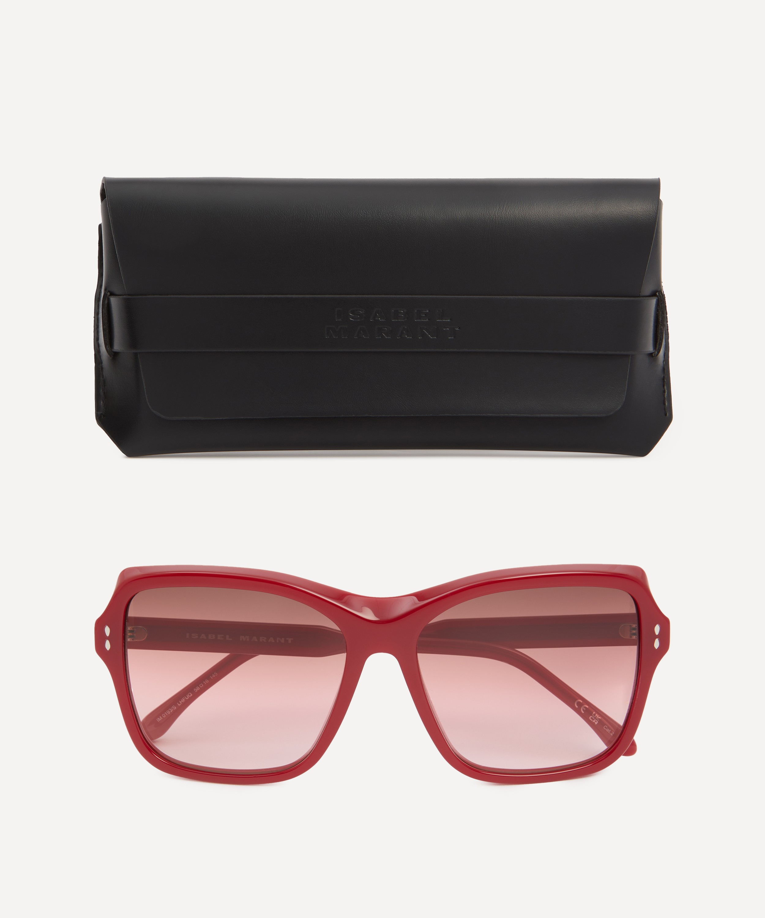 Isabel Marant - Acetate Square Burgundy Sunglasses image number 3