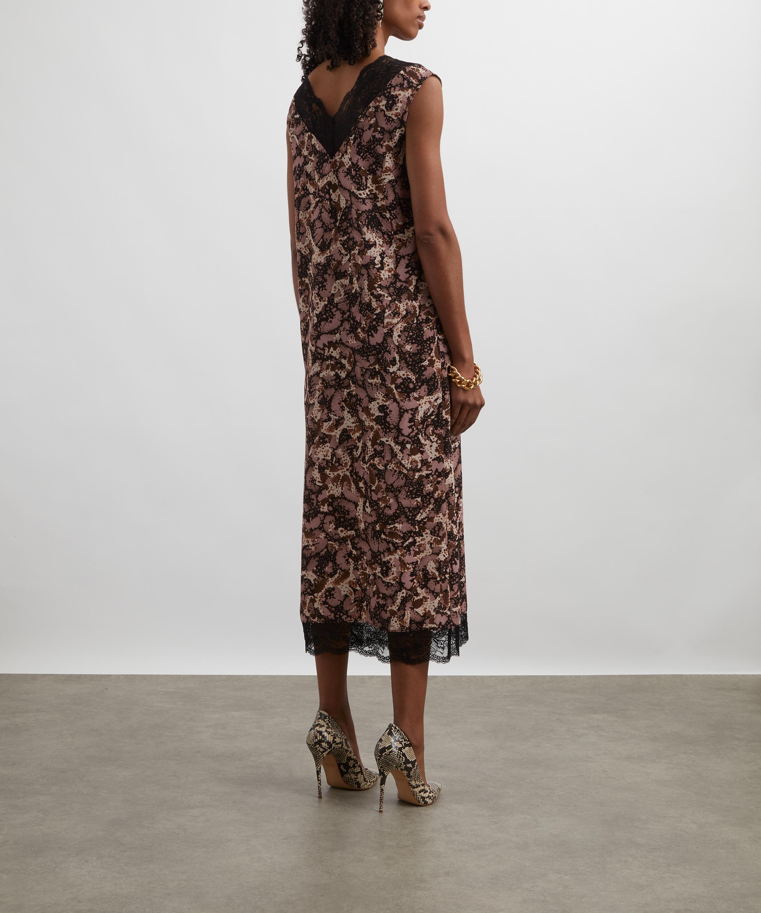 Dries Van Noten - Chopped Orchid Petal V-Neck Dress image number 3