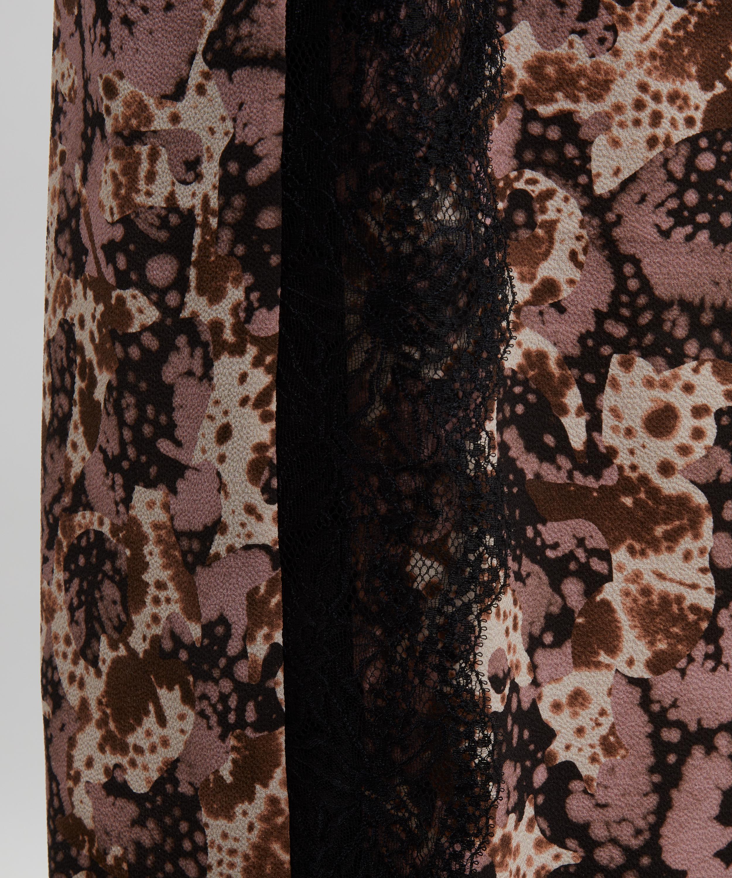 Dries Van Noten - Chopped Orchid Petal V-Neck Dress image number 4
