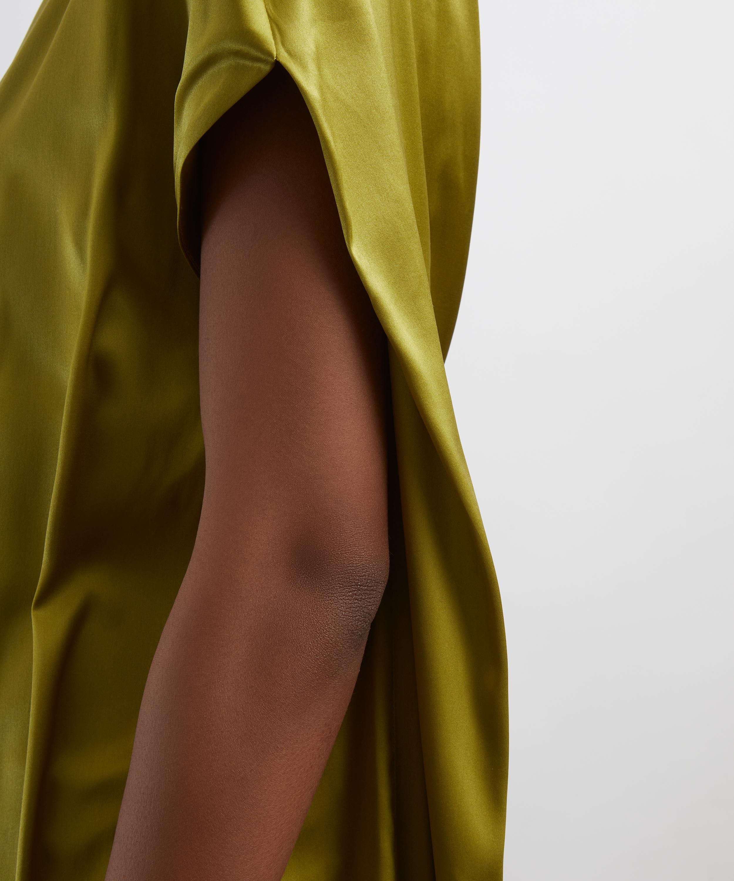 Dries Van Noten - Olive Silk Maxi Dress image number 4