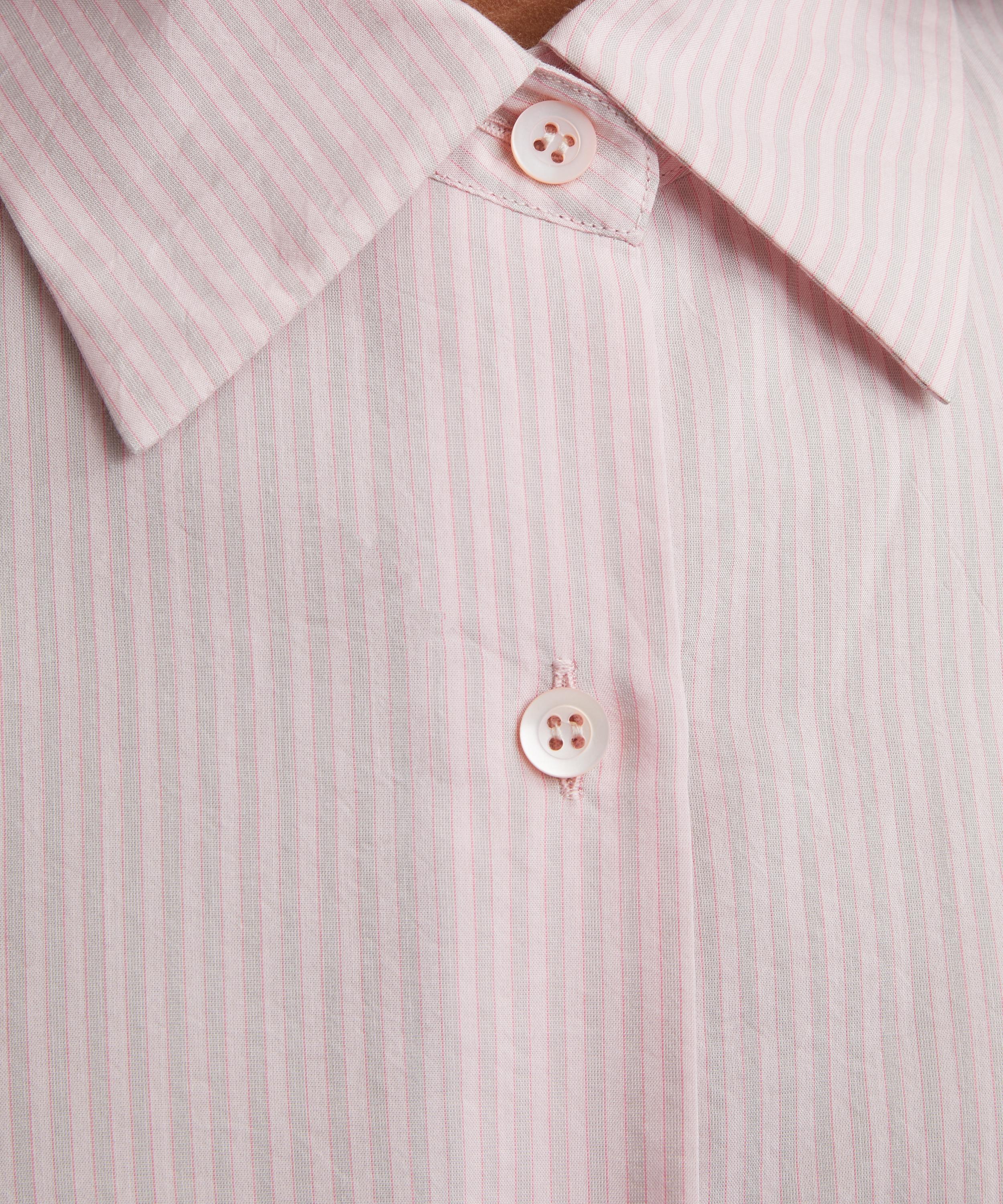Dries Van Noten - Oversized Pink Striped Shirt image number 4