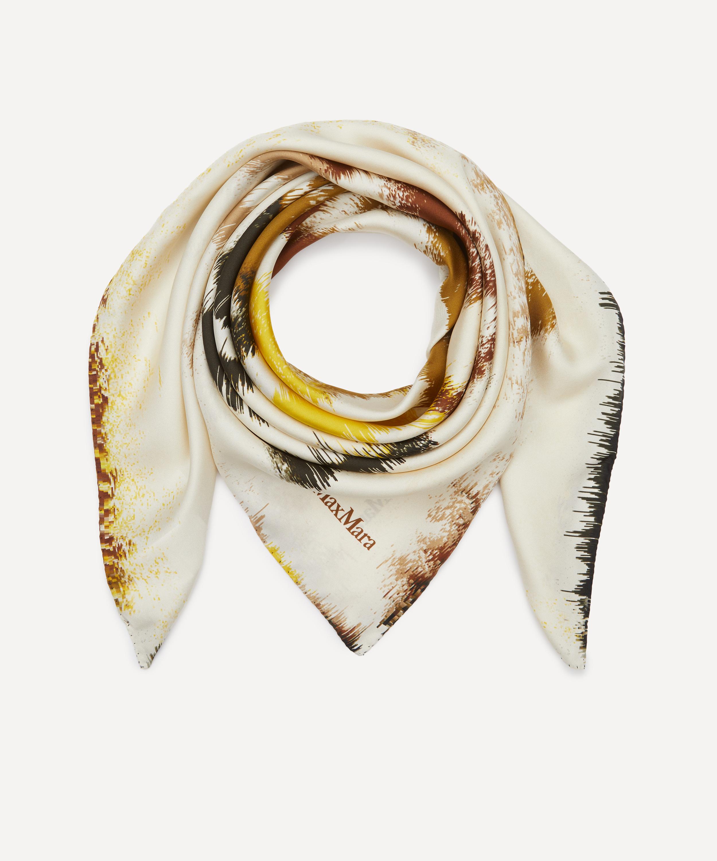 Max Mara - Printed Silk Oversized Yoke Scarf image number 1