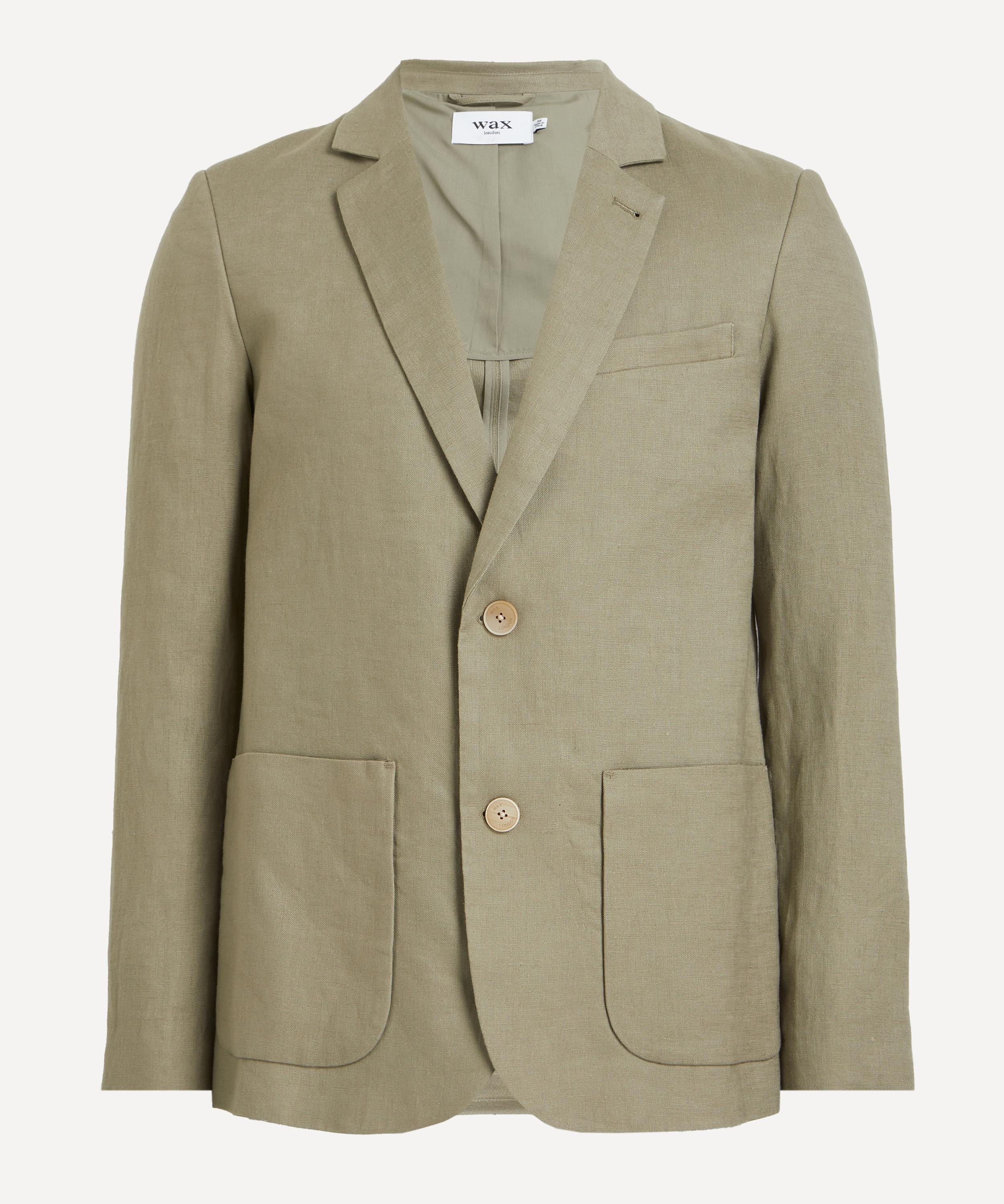 Wax London - Fintry Khaki Linen Blazer image number 0