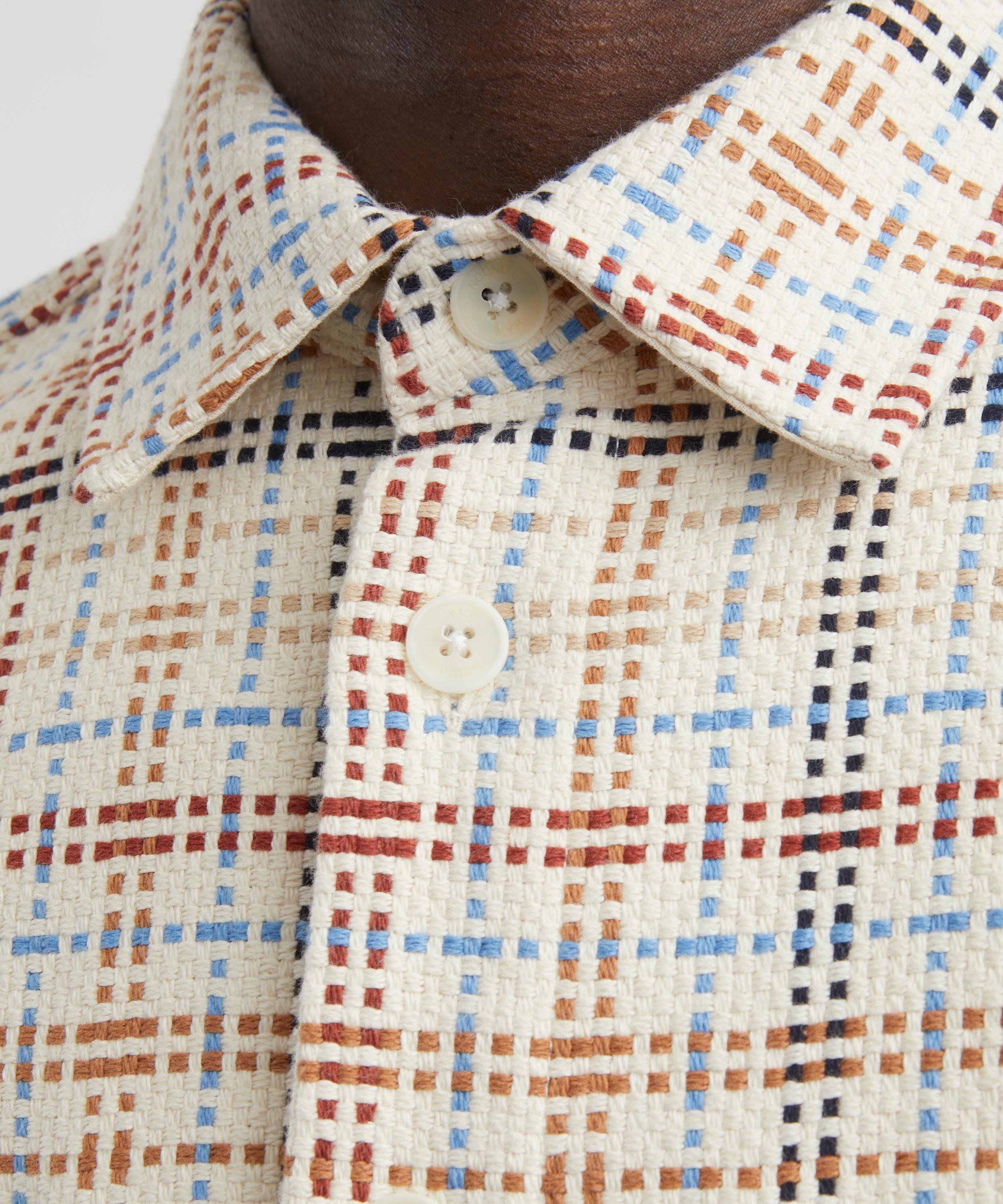 Wax London Whiting Ecru and Multicolour Yard Check Overshirt