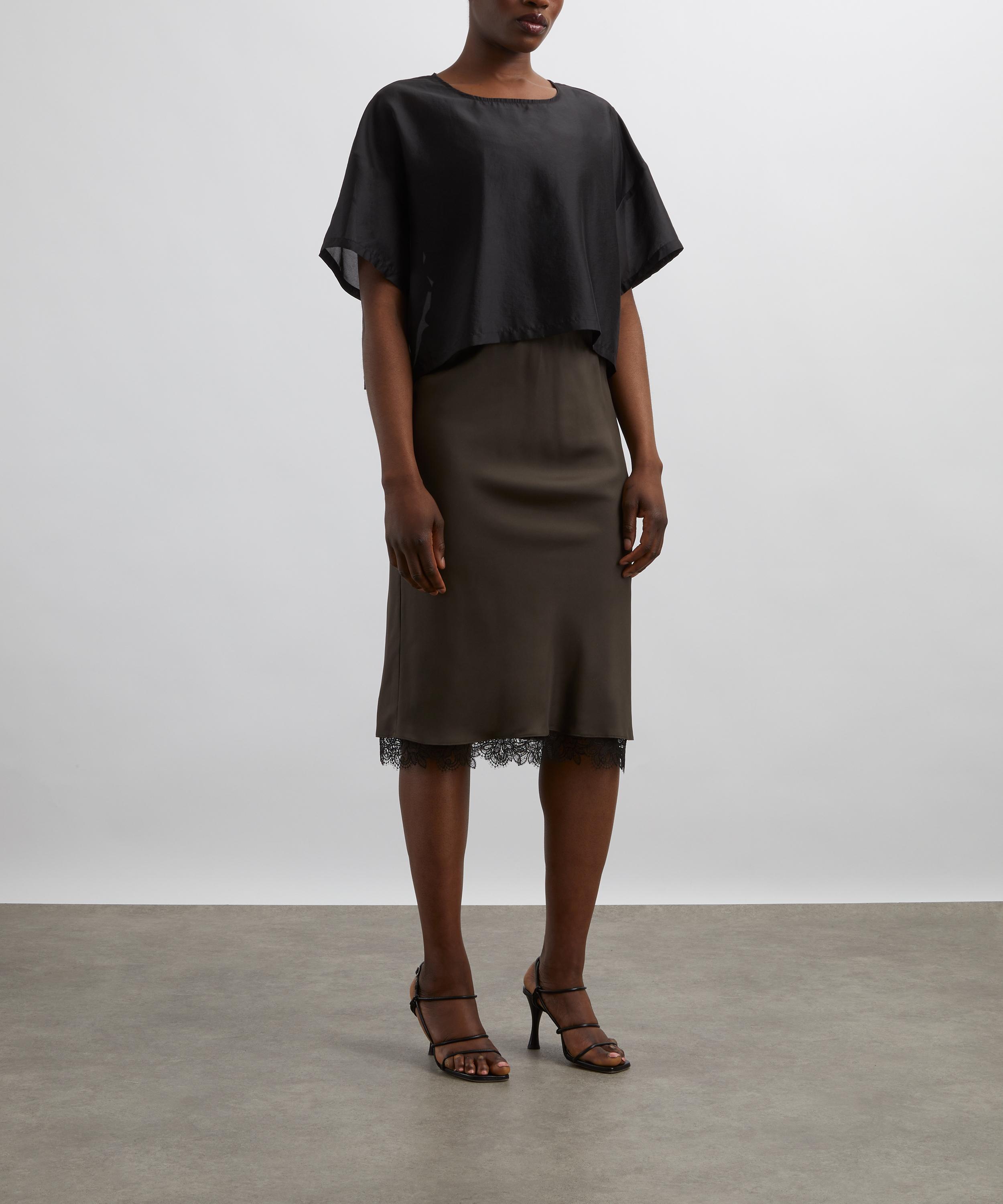 Róhe - Lace-Trimmed Silk Skirt image number 1
