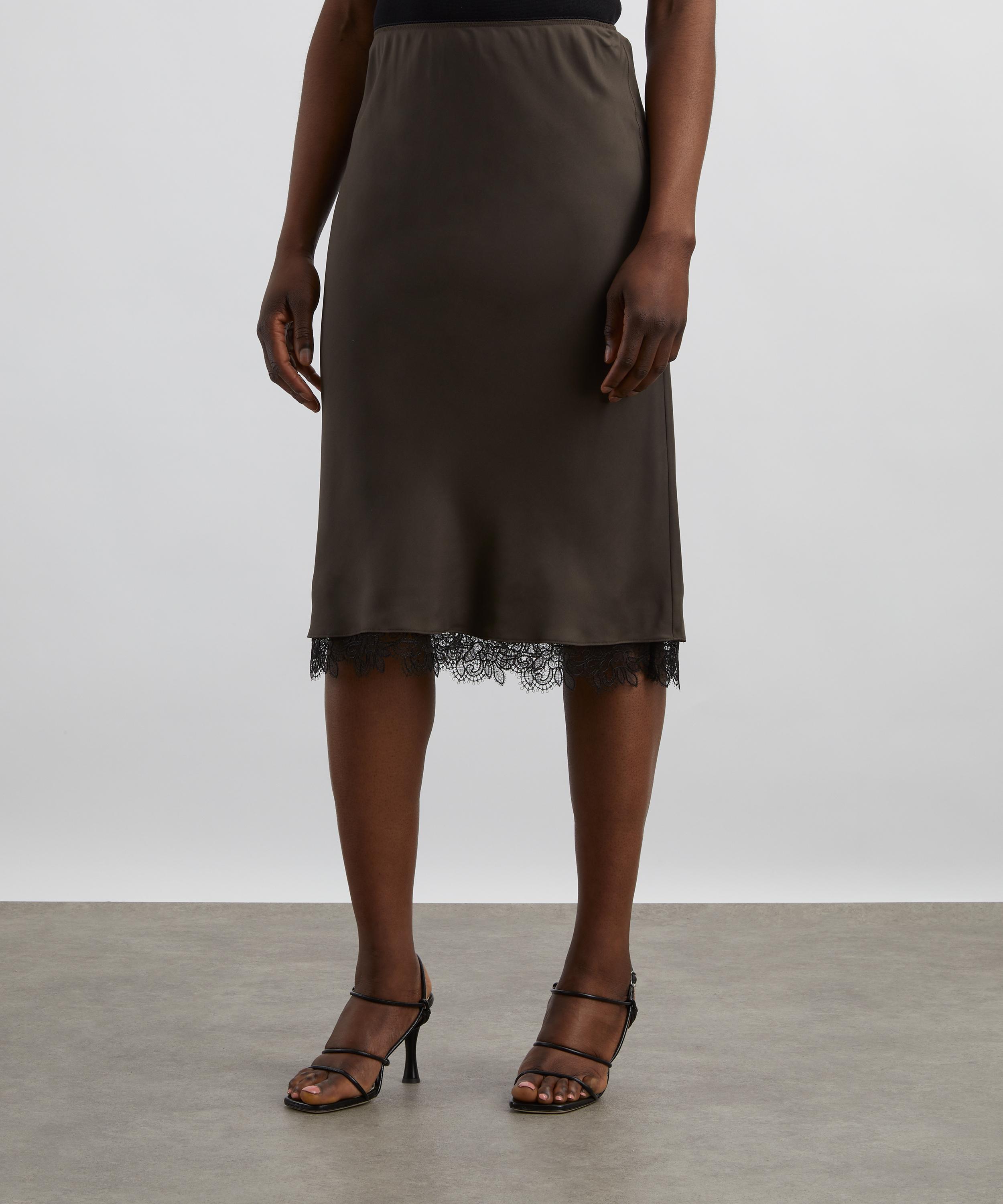 Róhe - Lace-Trimmed Silk Skirt image number 2
