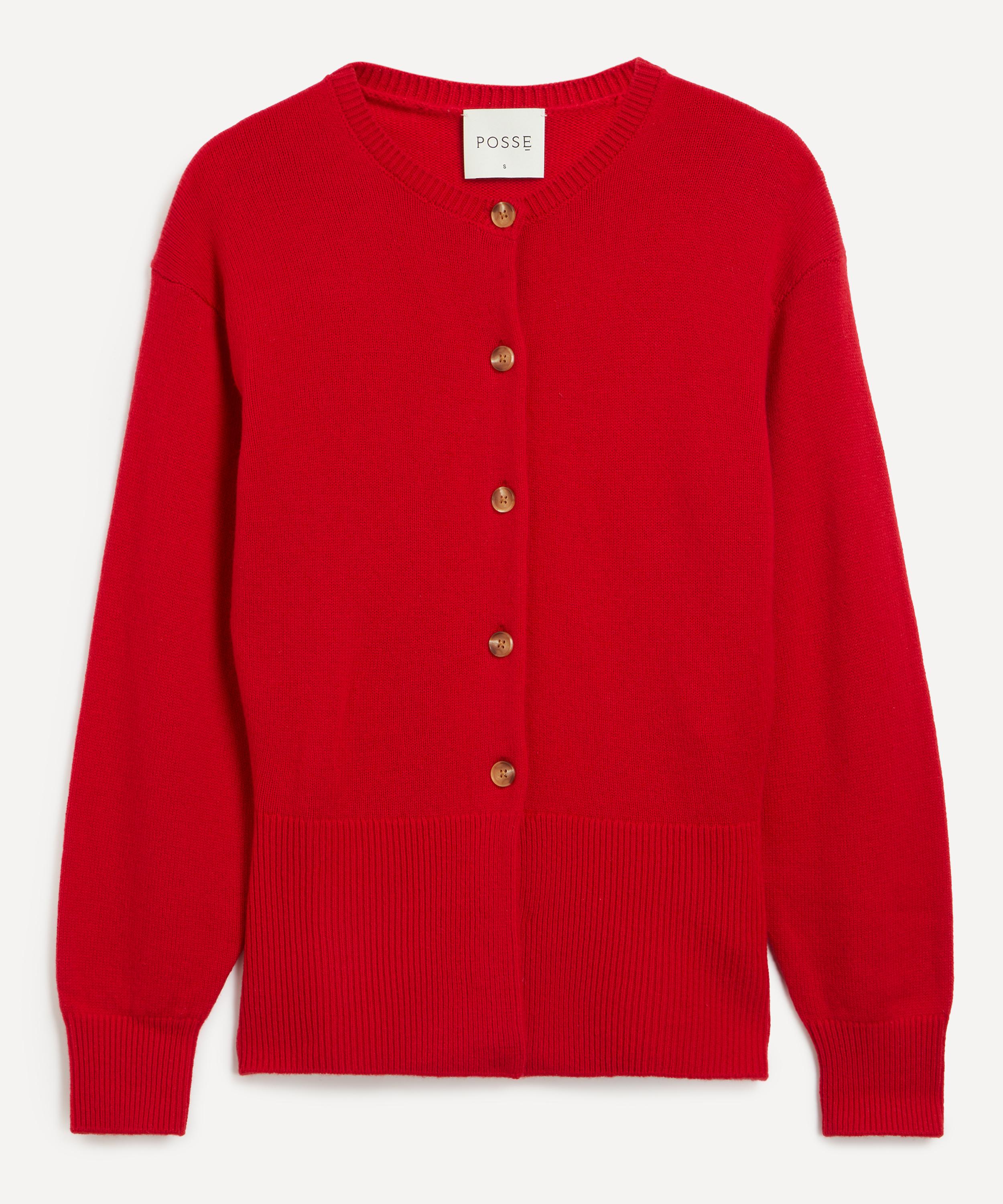 Posse - Teresa Strawberry Wool-Cashmere Cardigan image number 0