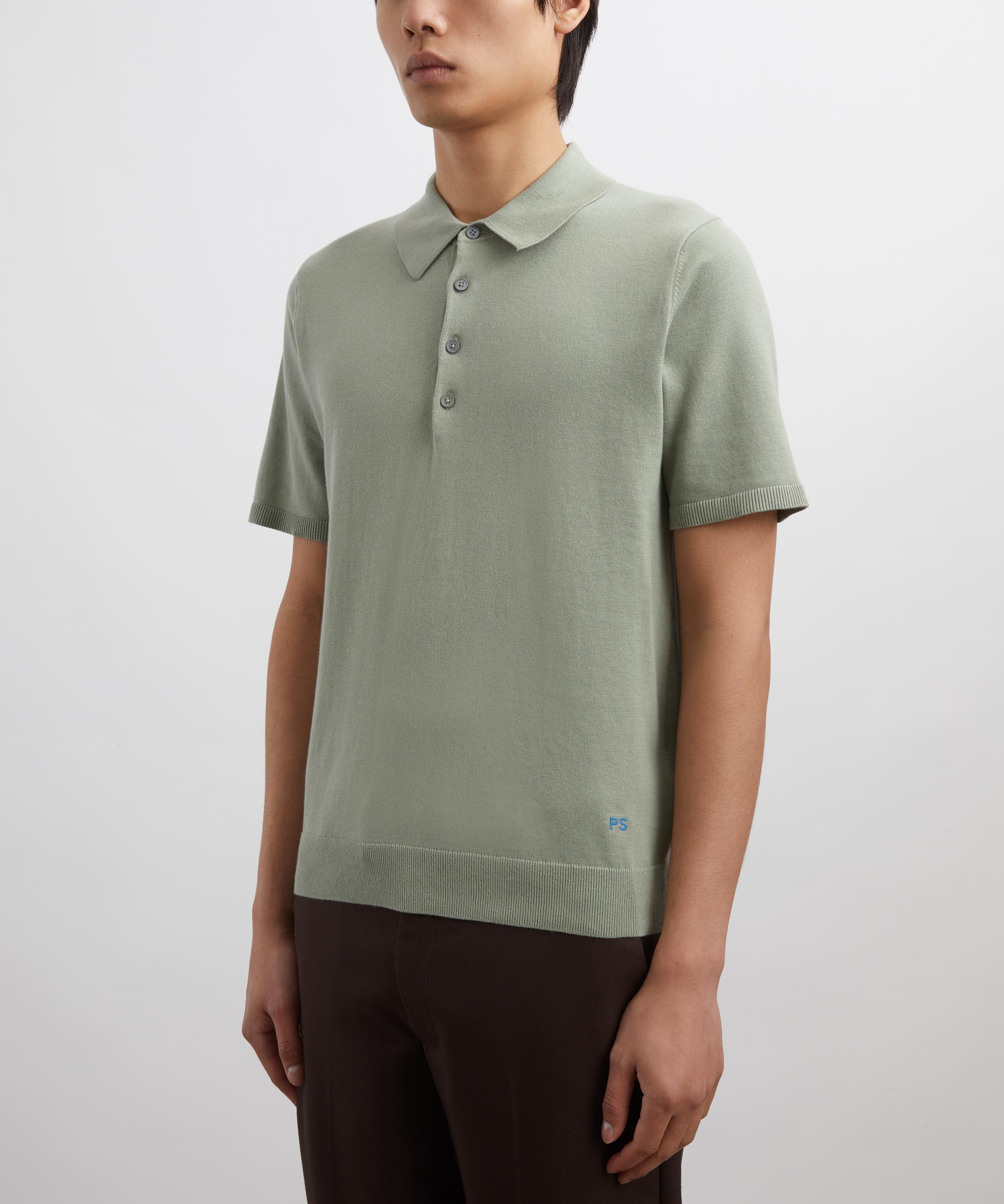 PS Paul Smith - Green Cotton-Knit Polo Shirt image number 2