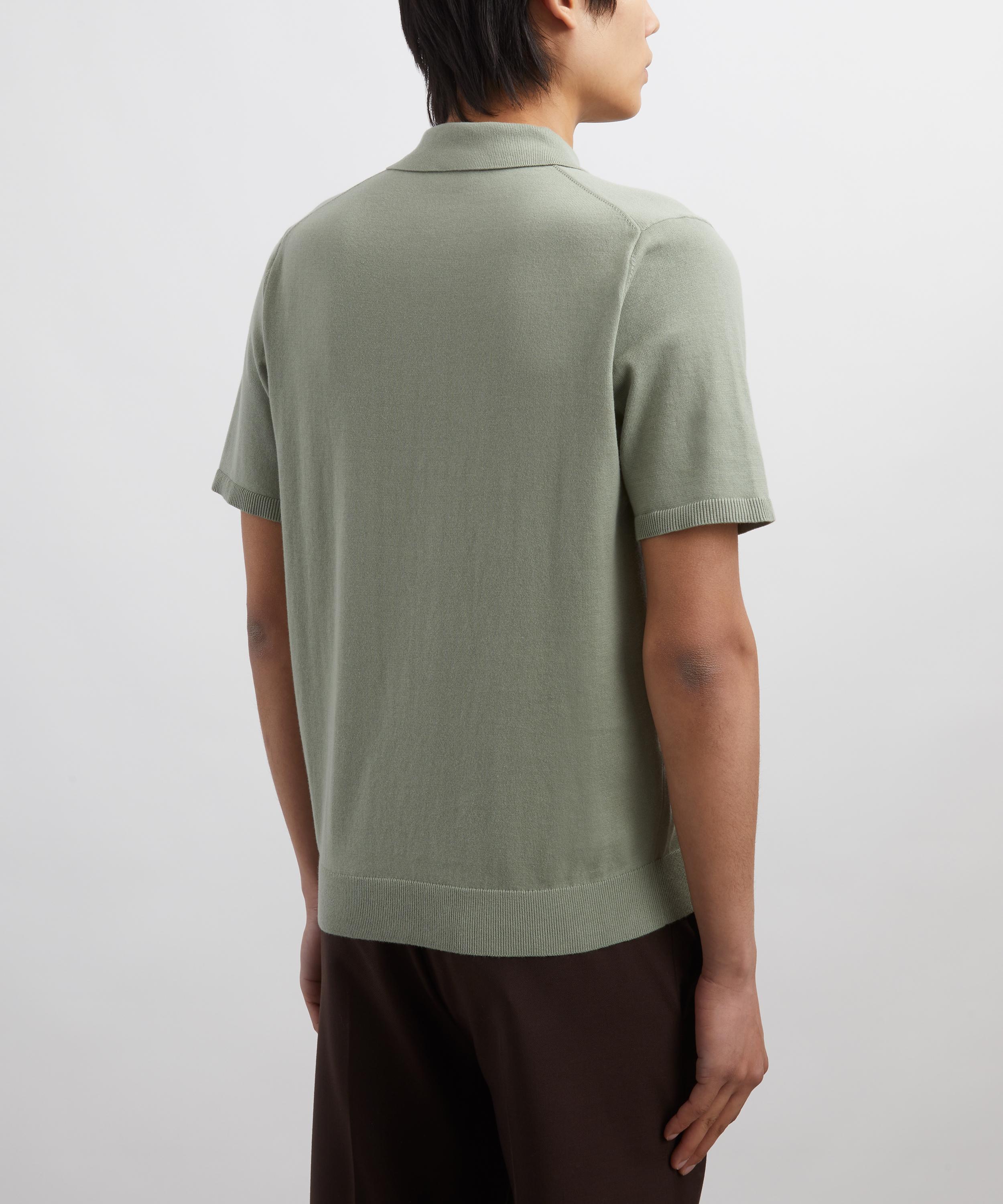 PS Paul Smith - Green Cotton-Knit Polo Shirt image number 3