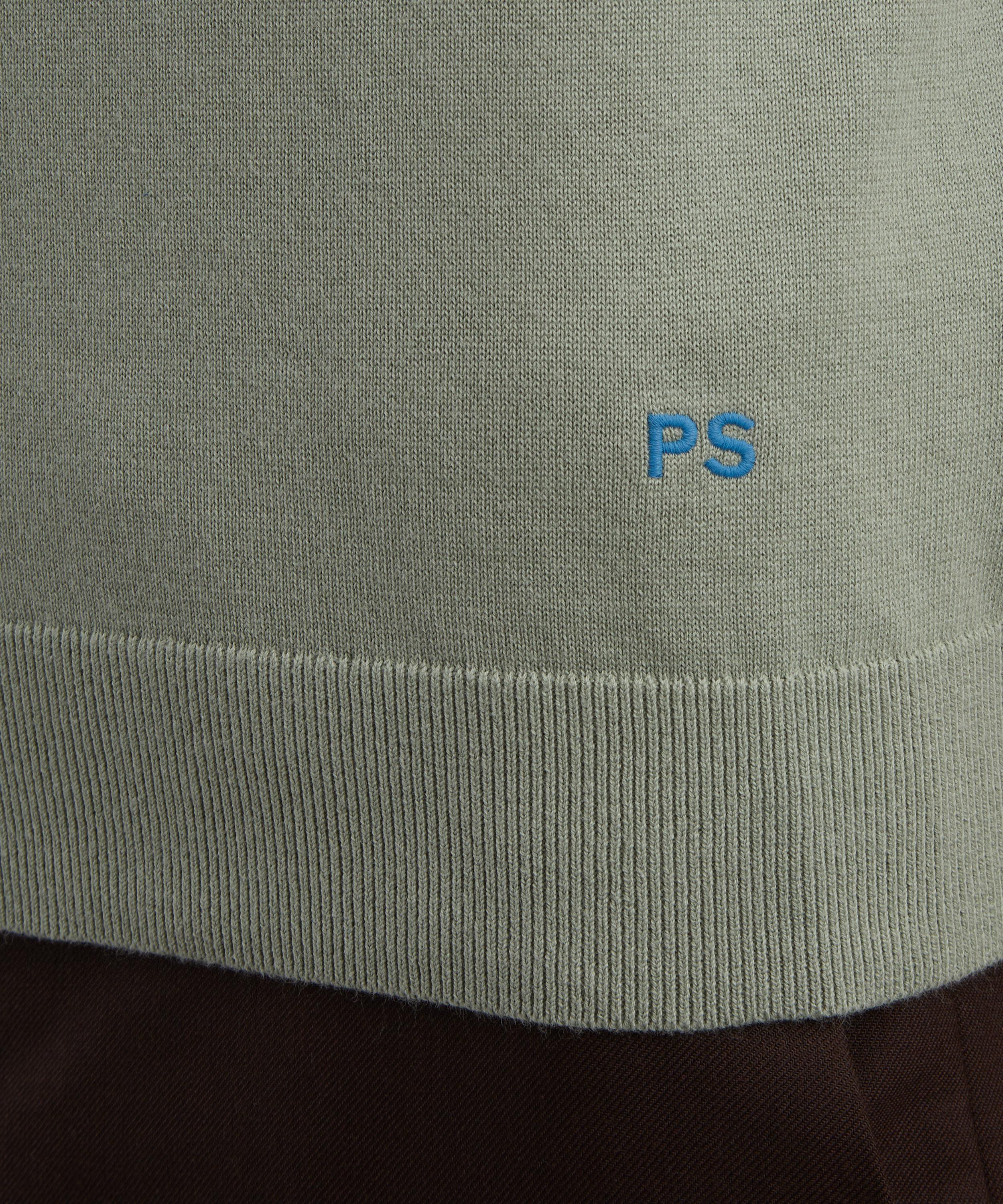 PS Paul Smith - Green Cotton-Knit Polo Shirt image number 4