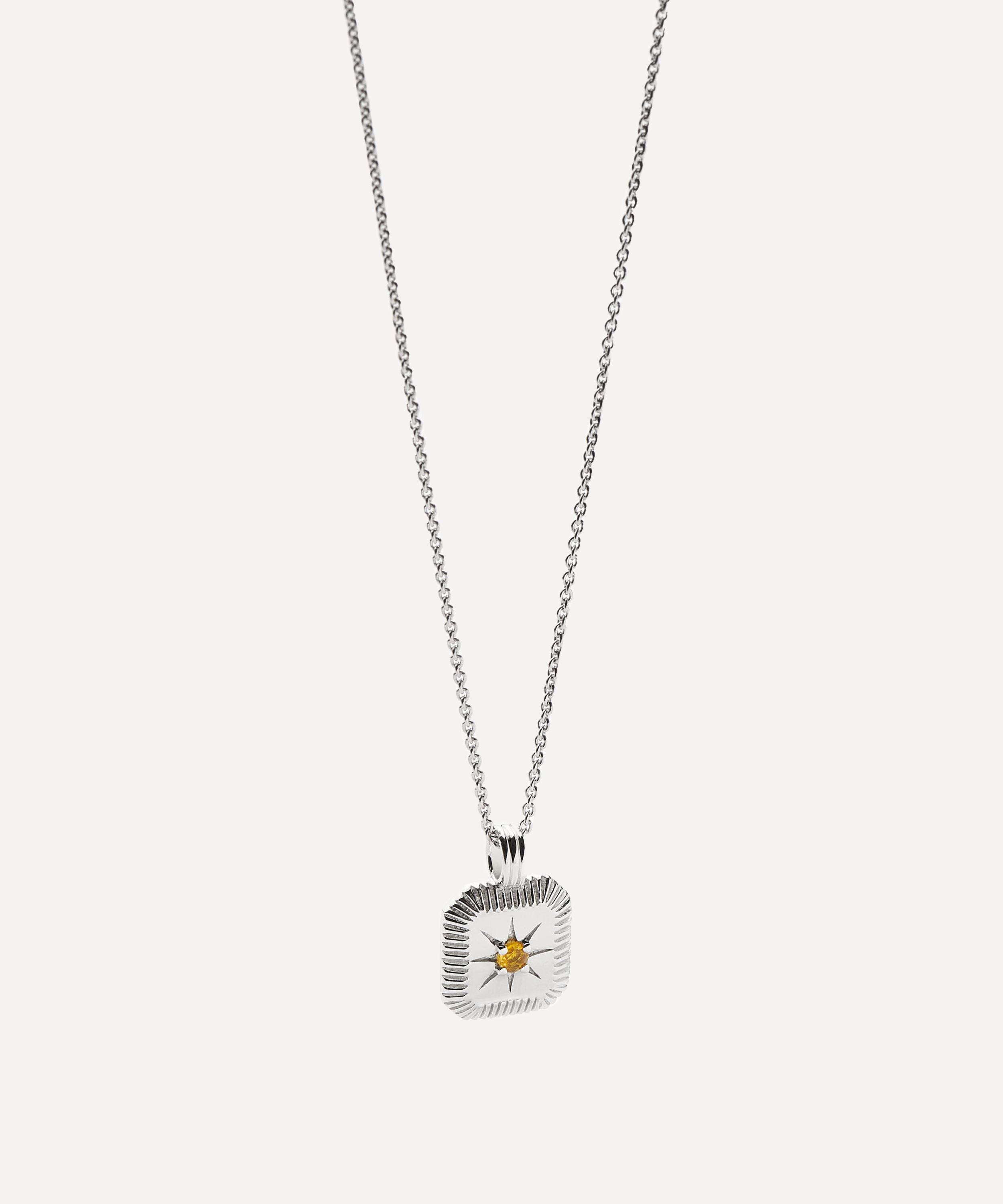 Missoma - Sterling Silver November Birthstone Pendant Necklace image number 3