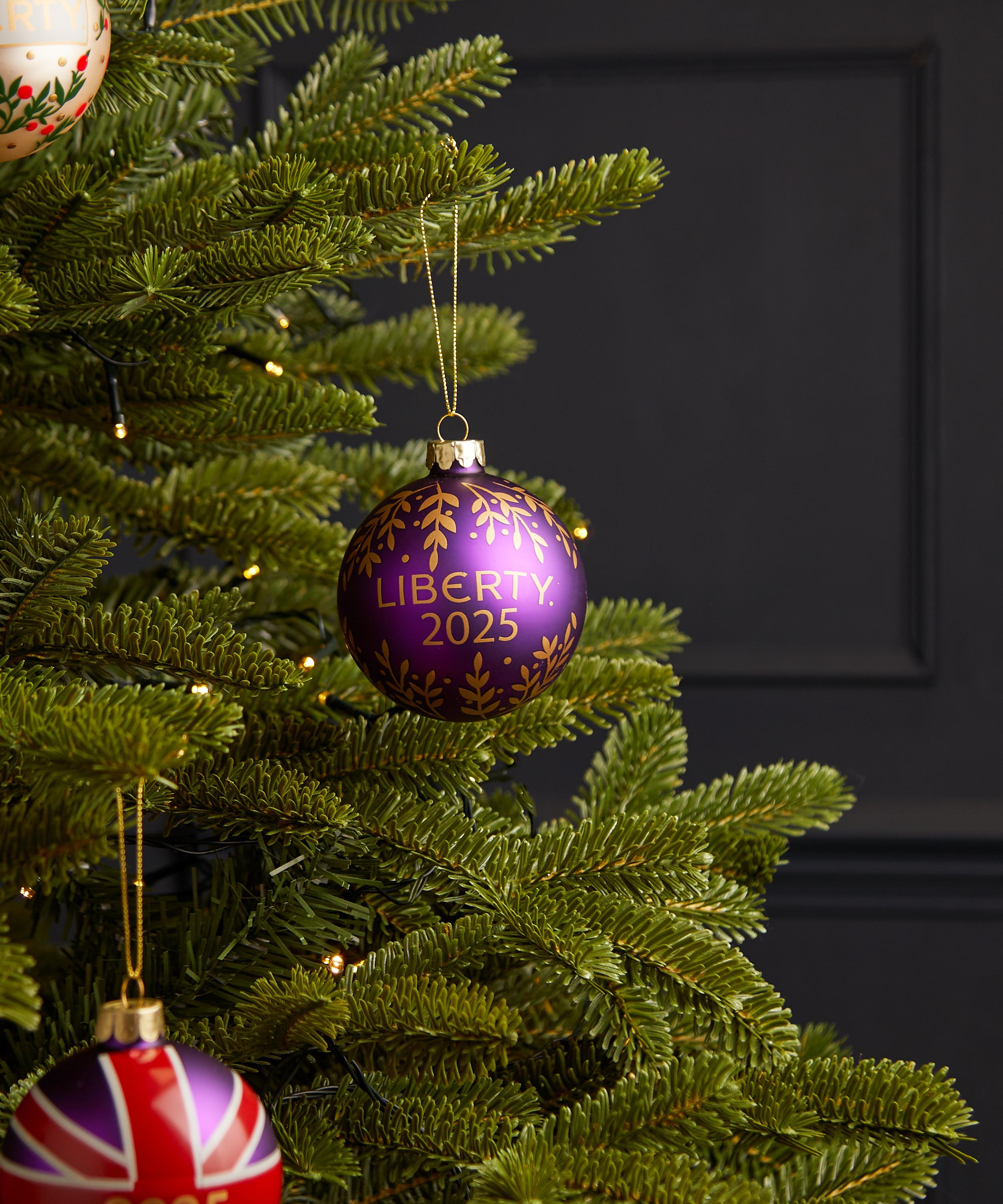 Christmas - Purple Liberty 2025 Glass Bauble image number 1