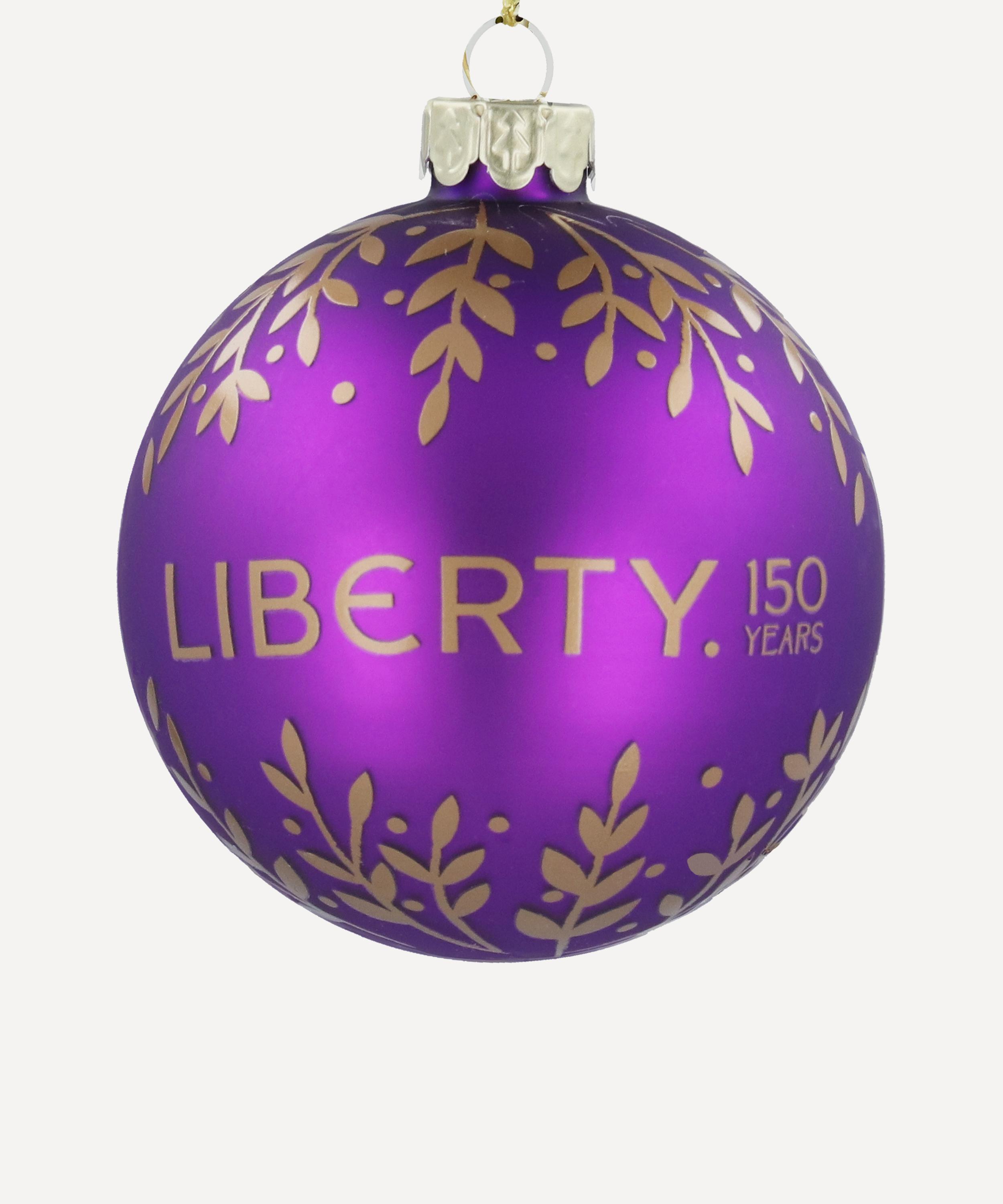 Christmas - Purple Liberty Glass Bauble