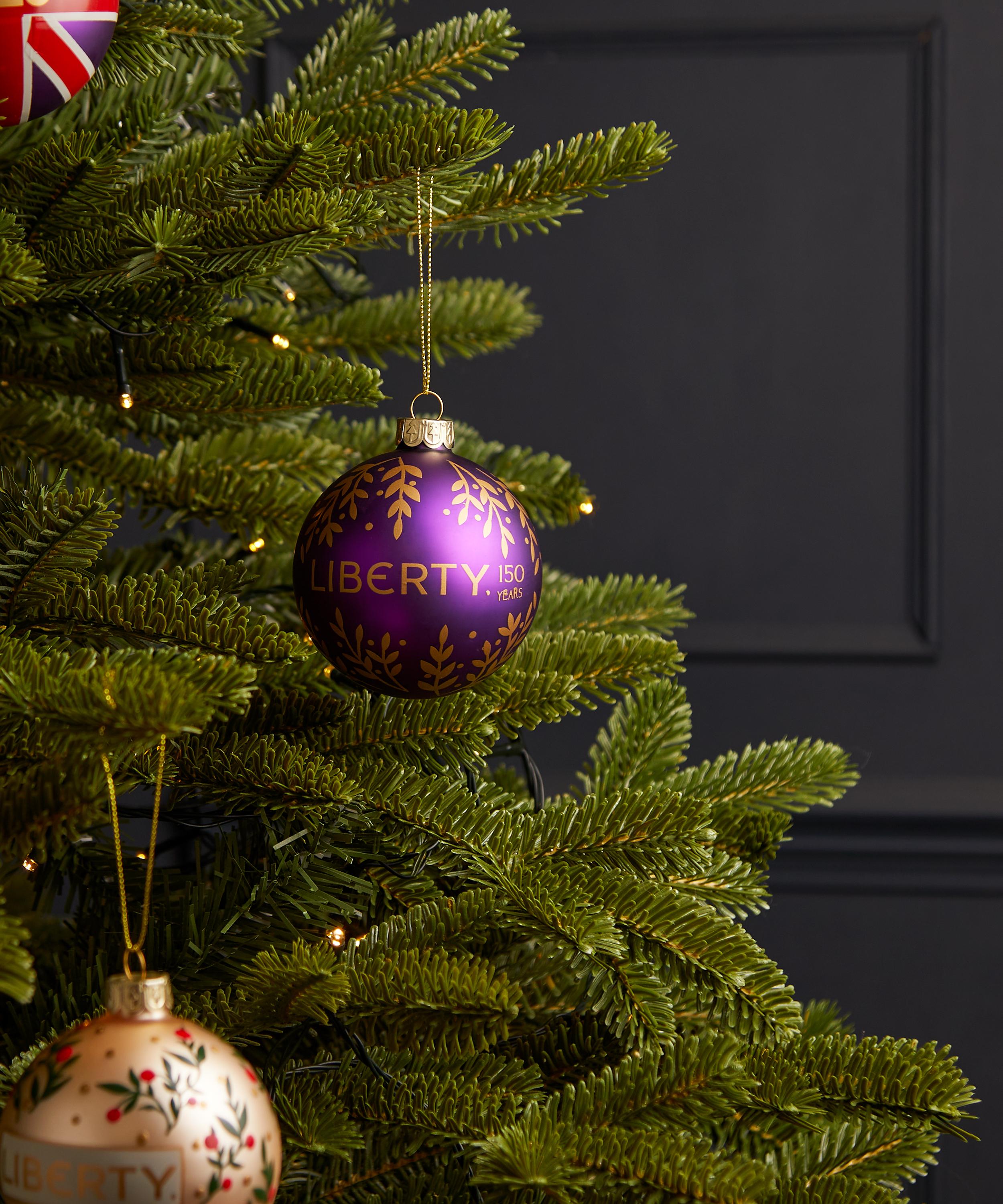 Christmas - Purple Liberty Glass Bauble image number 1