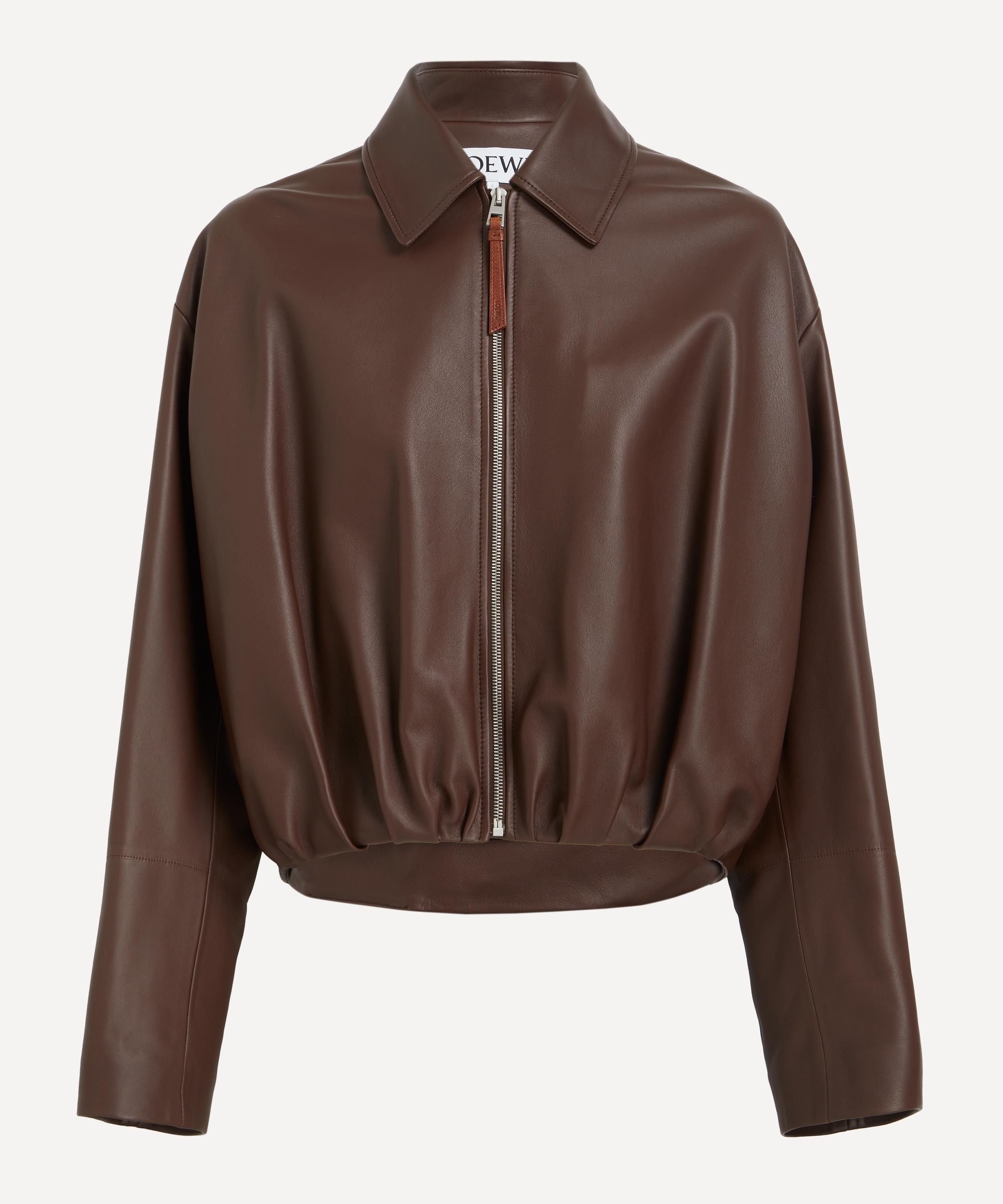 Loewe - Draped Nappa Leather Jacket