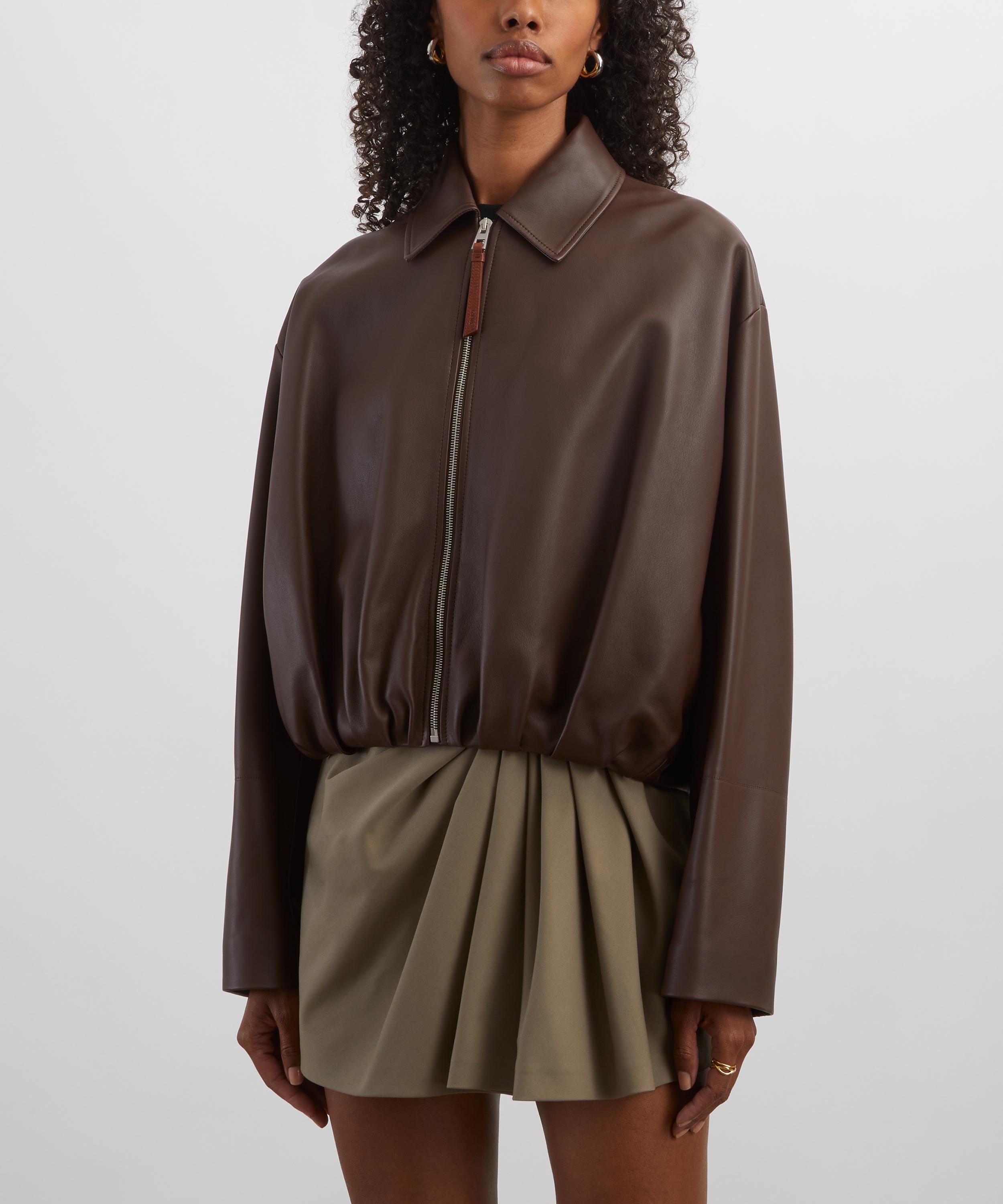 Loewe - Draped Nappa Leather Jacket image number 2
