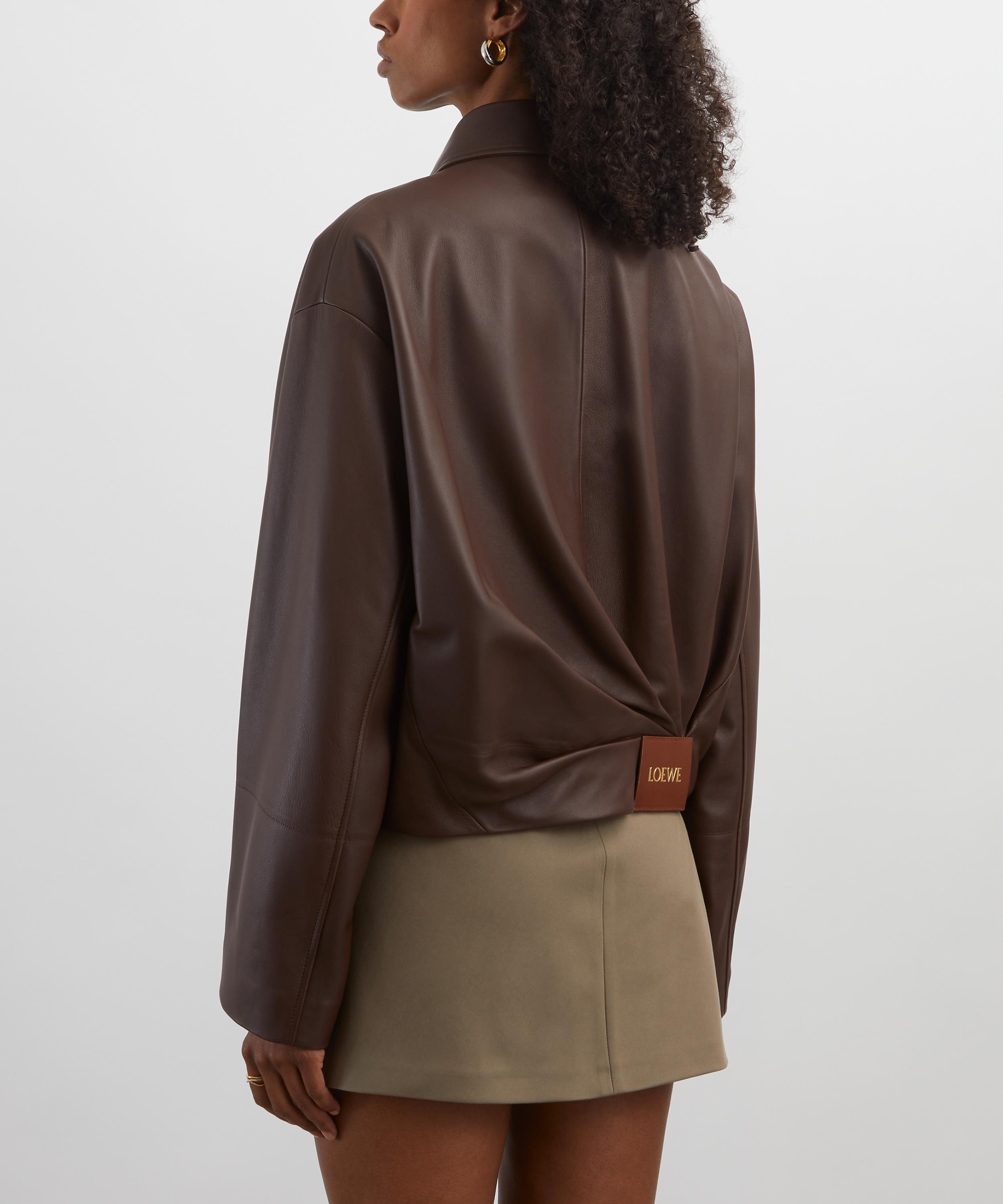 Loewe - Draped Nappa Leather Jacket image number 3
