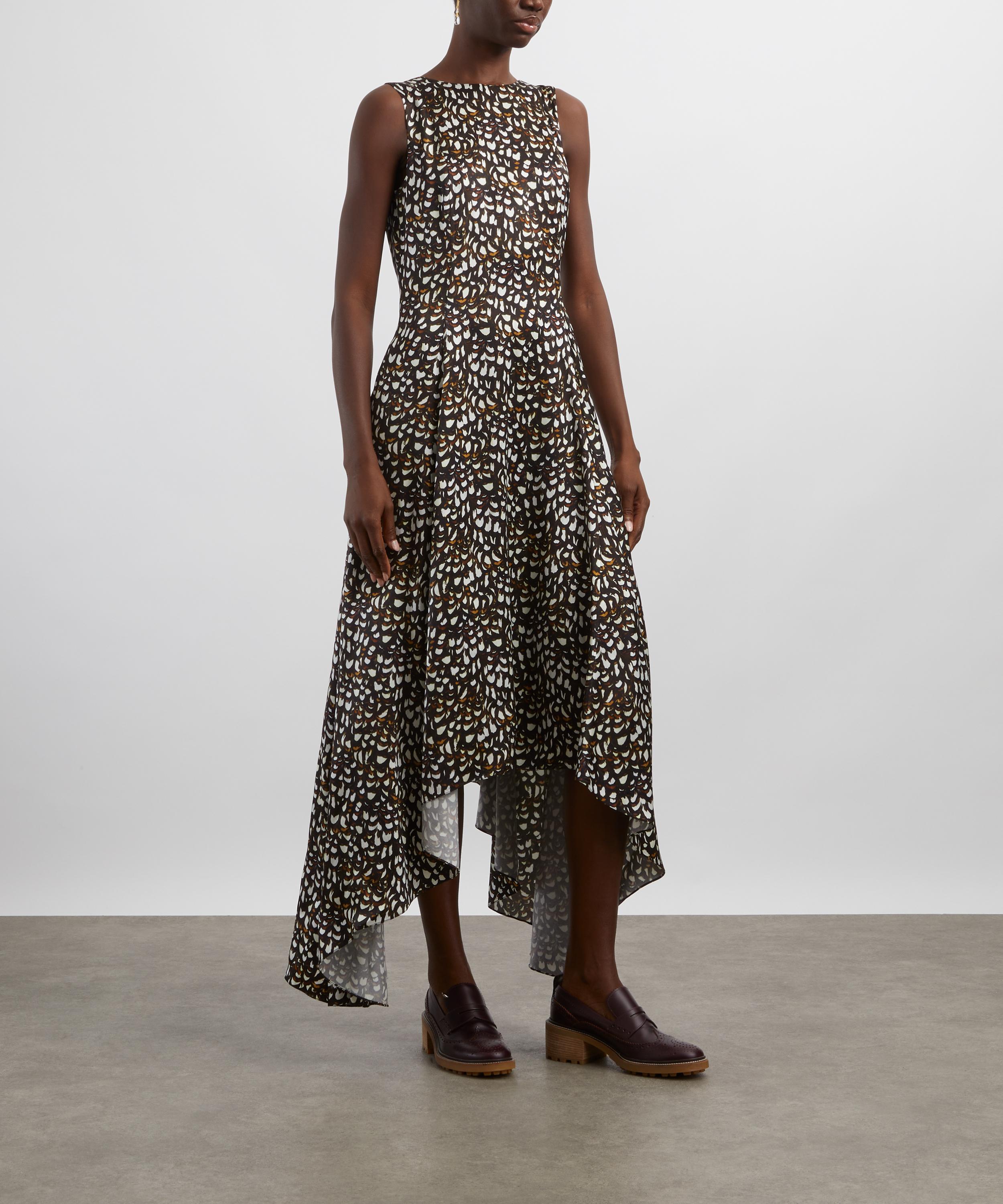 Loewe - Brown Printed Asymmetric Dress image number 2