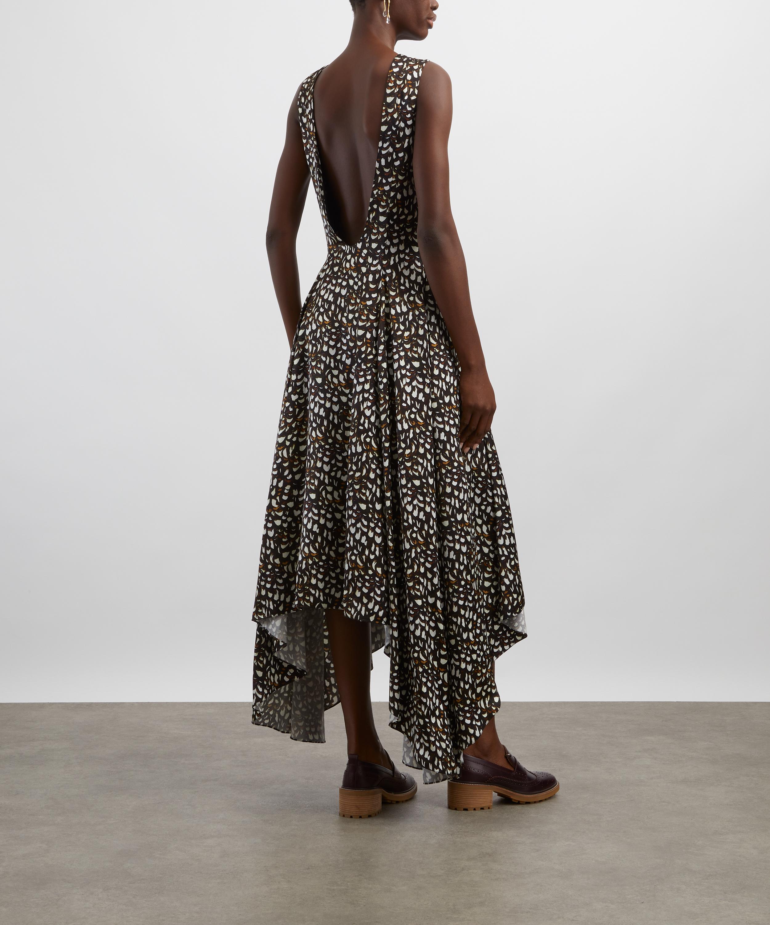 Loewe - Brown Printed Asymmetric Dress image number 3