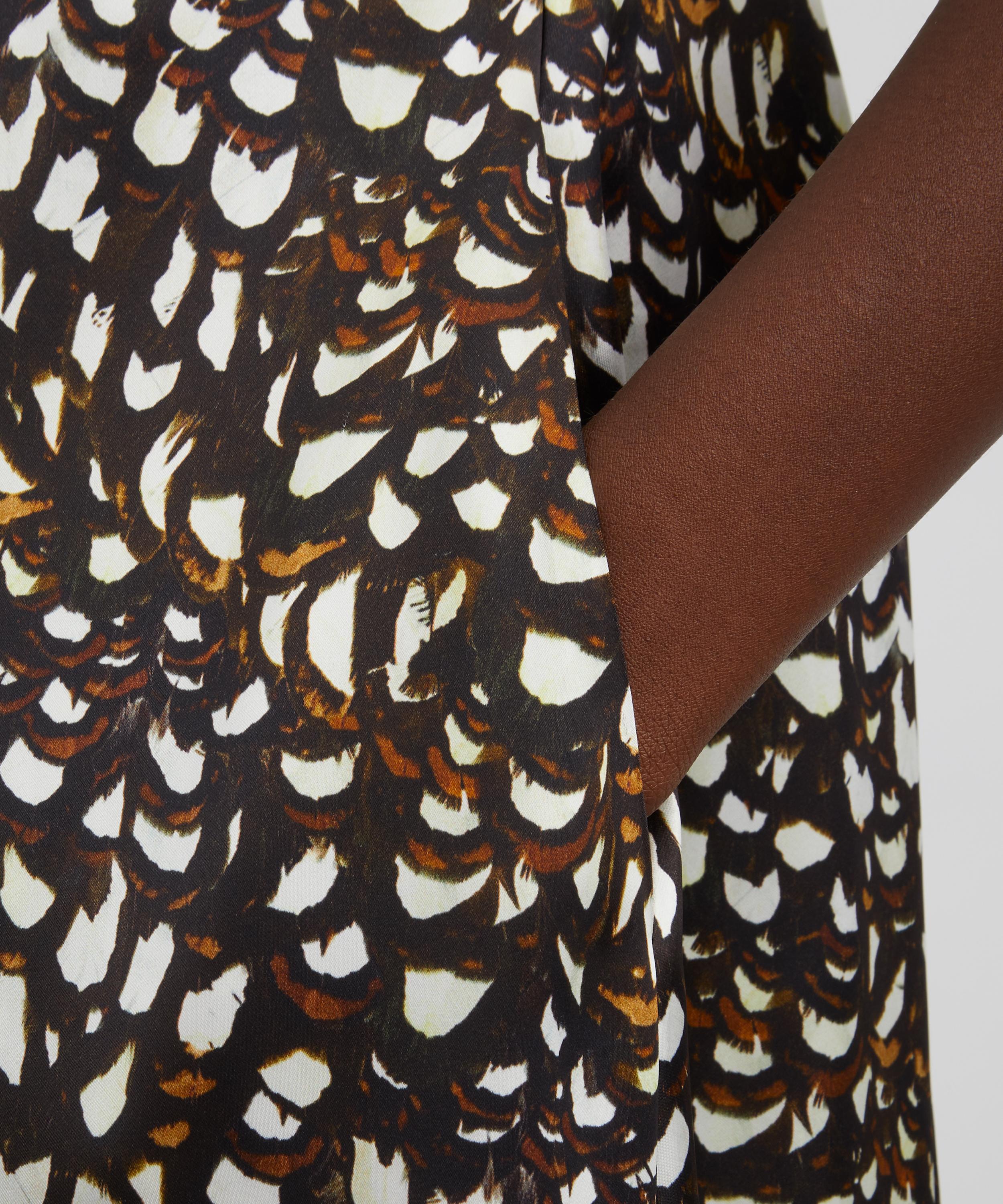 Loewe - Brown Printed Asymmetric Dress image number 4