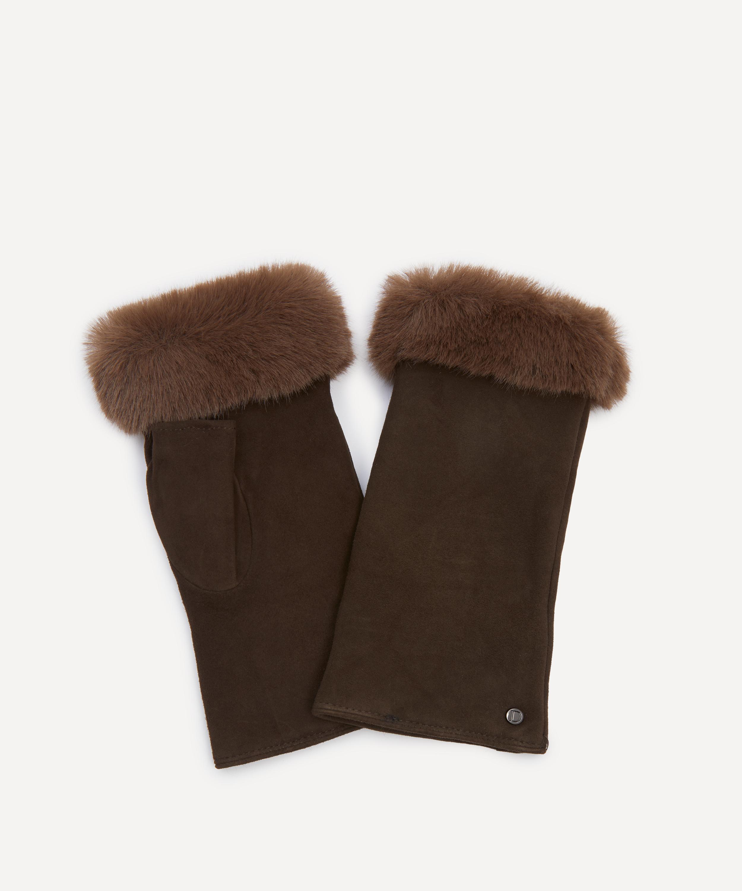 Dents - Eva Fingerless Suede Mittens image number 0