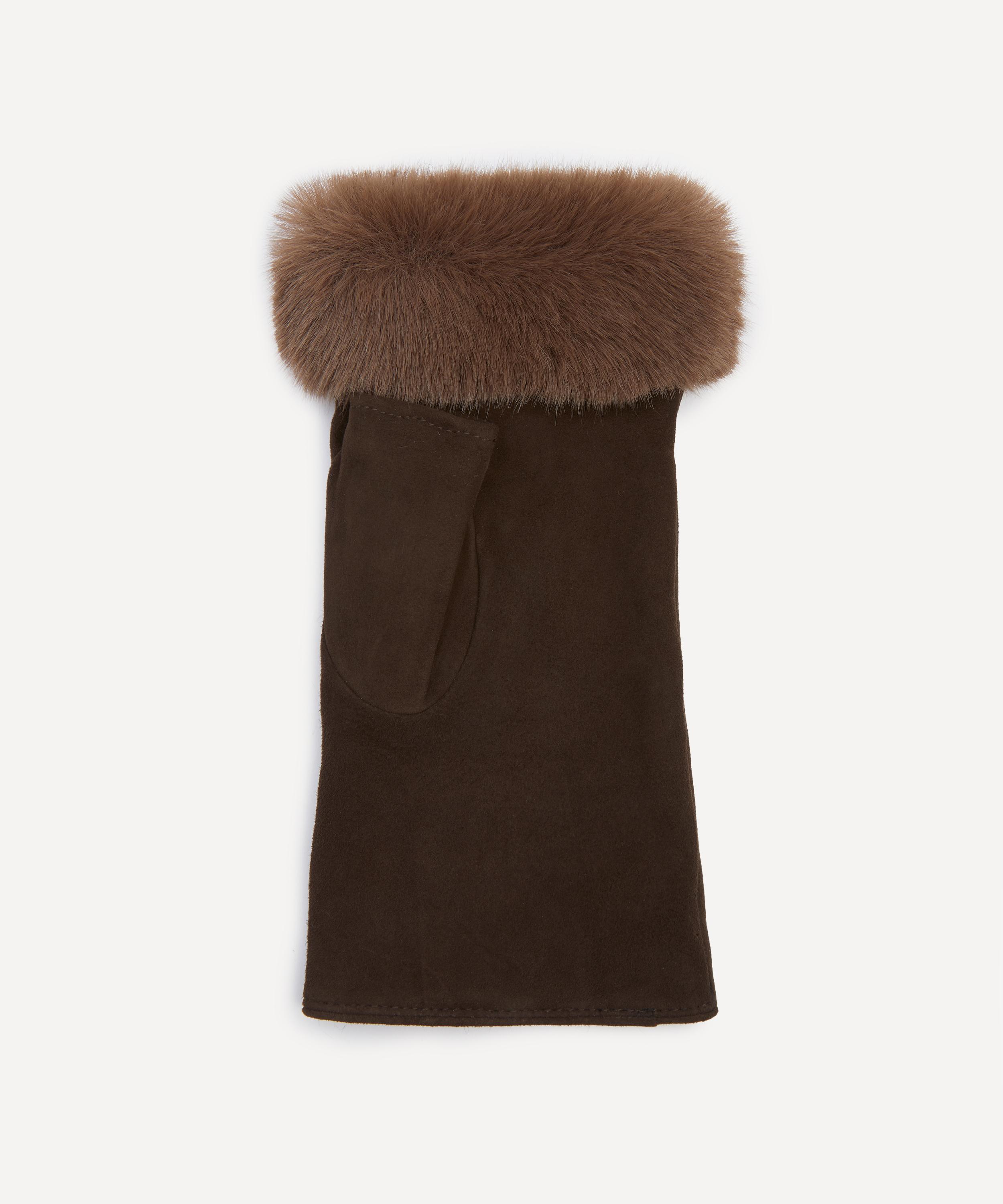 Dents - Eva Fingerless Suede Mittens image number 1