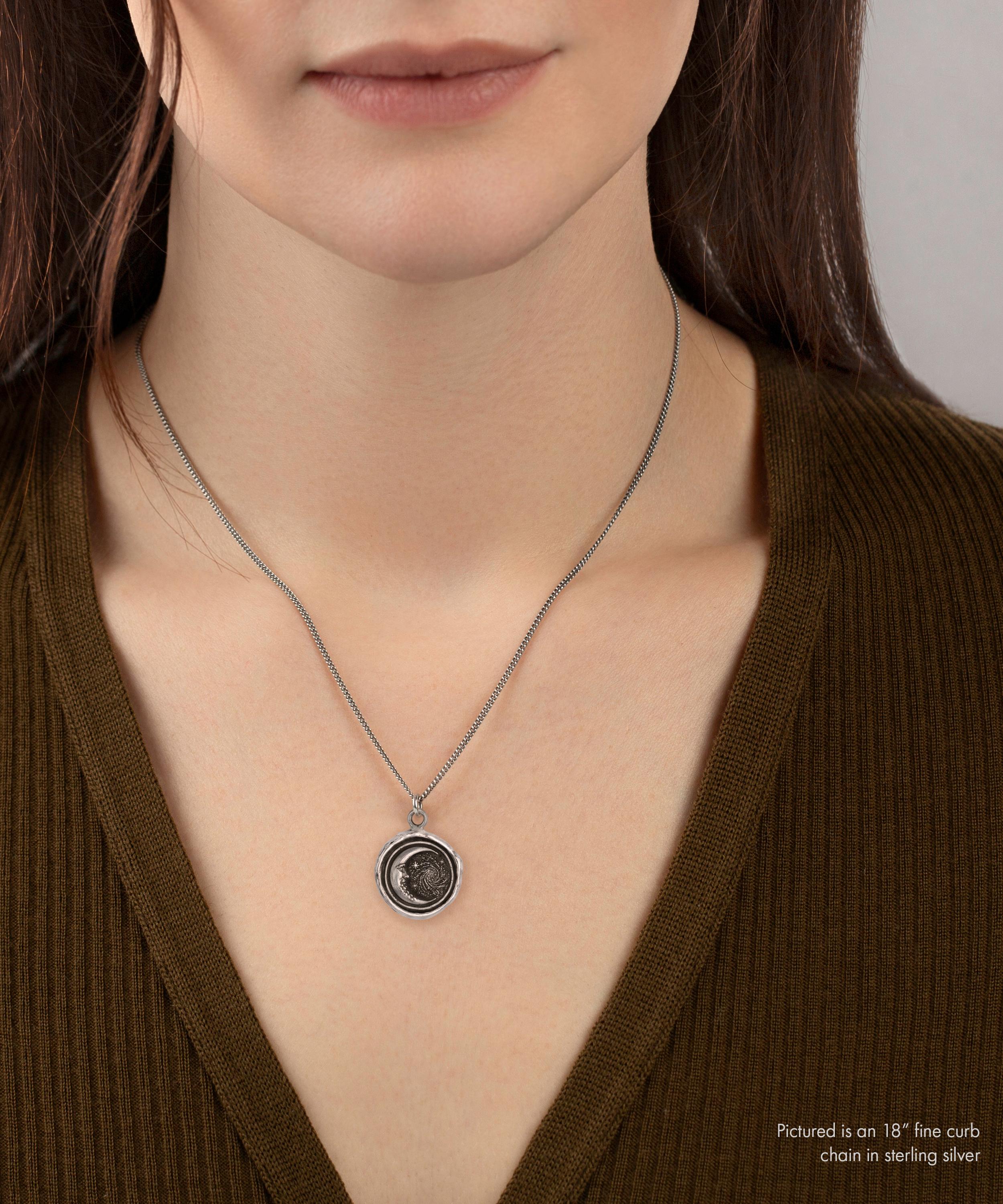Pyrrha - Sterling Silver Trust the Universe Pendant Necklace image number 1