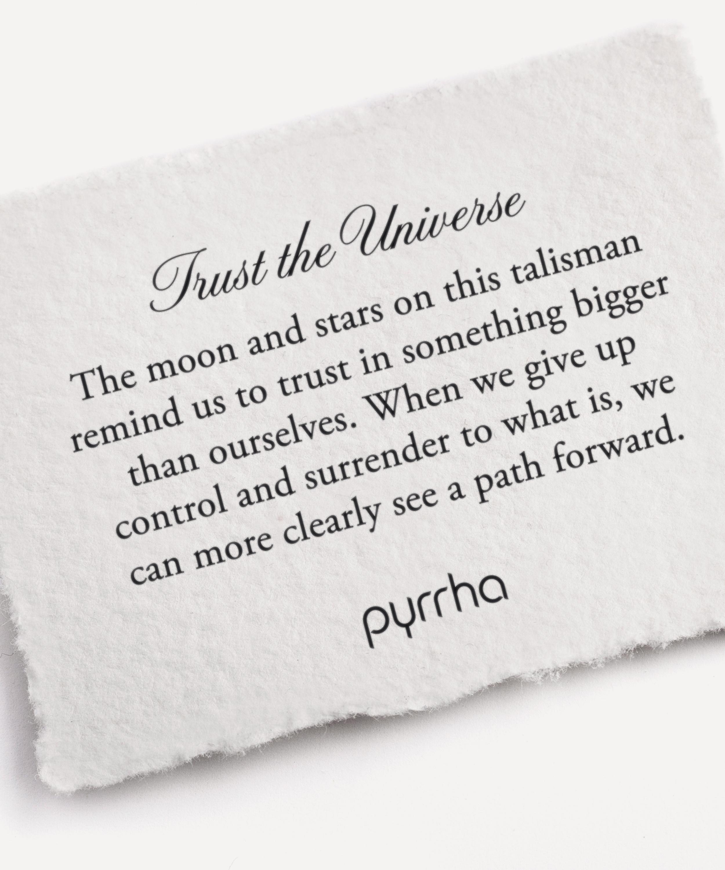 Pyrrha - Sterling Silver Trust the Universe Pendant Necklace image number 3