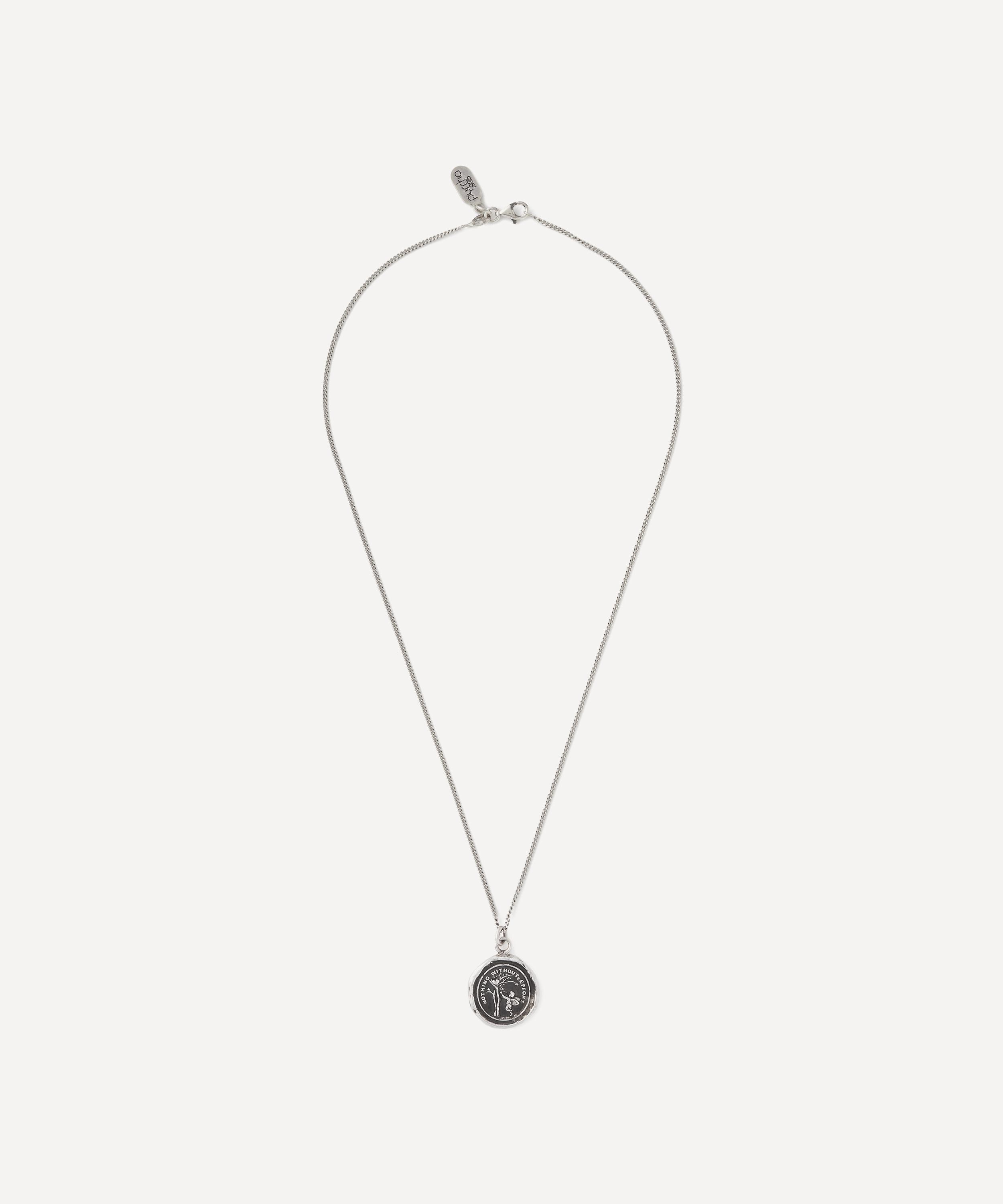 Pyrrha - Sterling Silver Nothing Without Effort Pendant Necklace image number 0