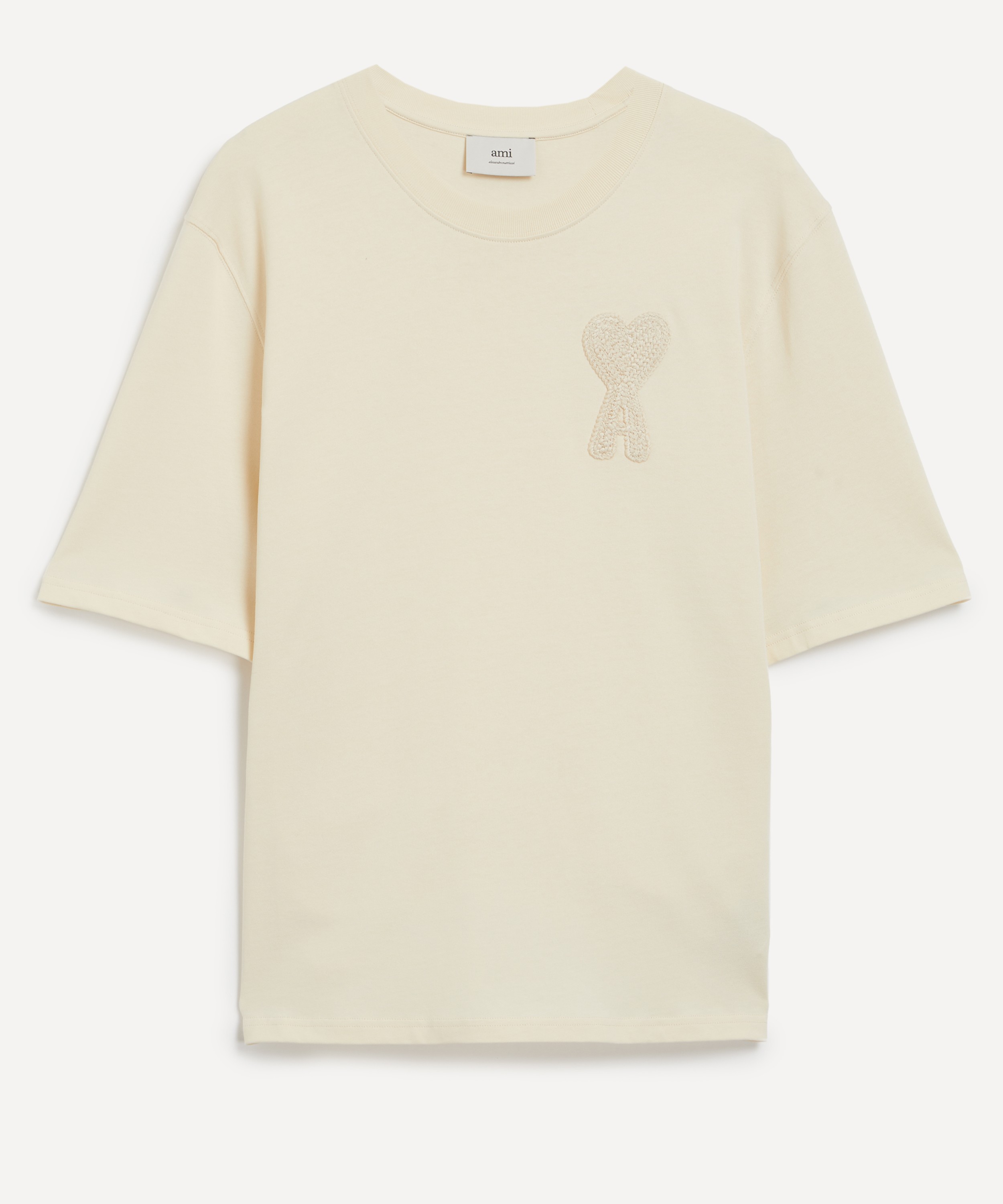 Ami - Beige Ami de Coeur Patch T-Shirt