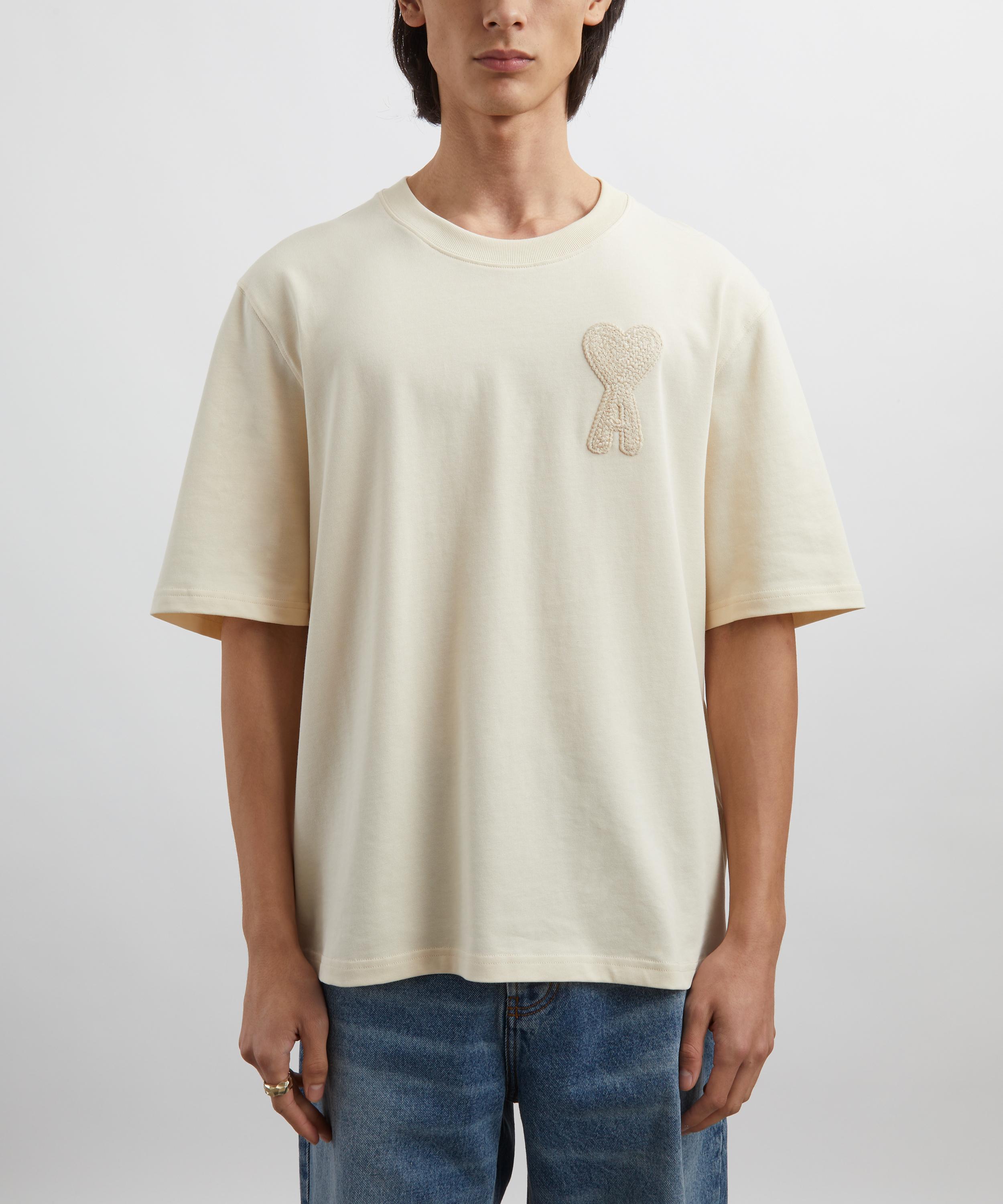 Ami - Beige Ami de Coeur Patch T-Shirt image number 2