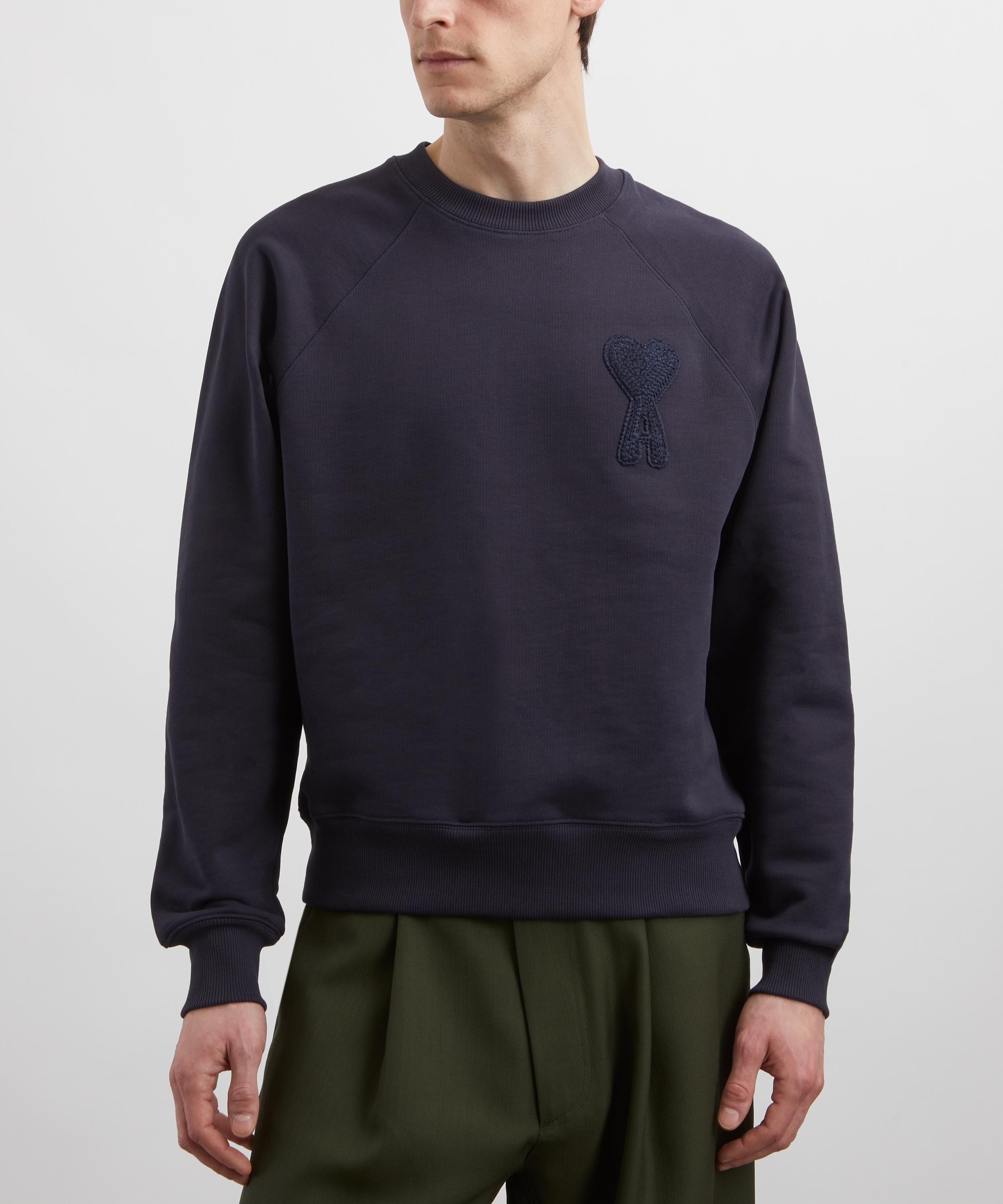 Ami - Navy Ami de Coeur Patch Sweatshirt image number 2