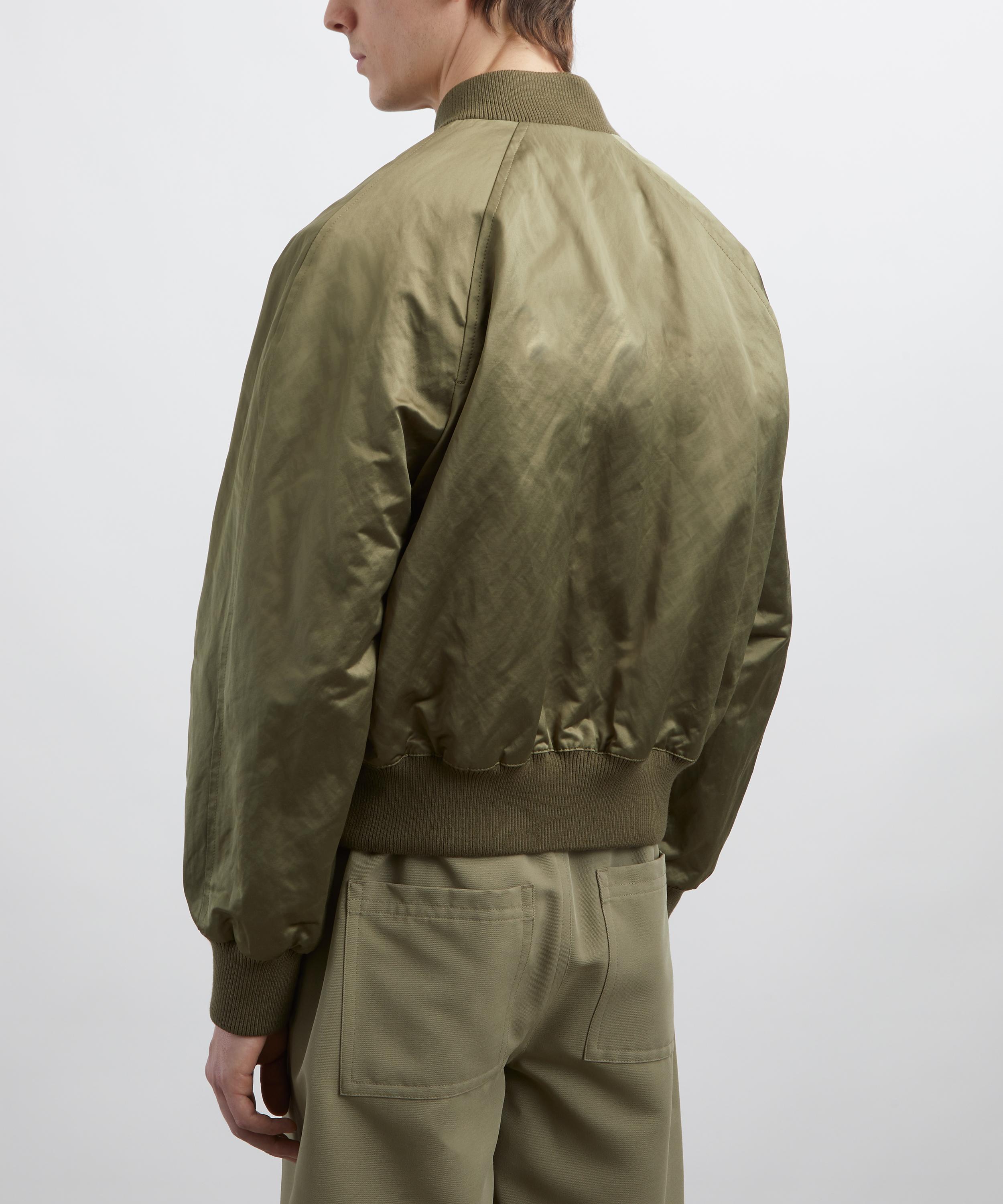 Ami - Green Cotton Satin Ami De Coeur Bomber Jacket image number 3