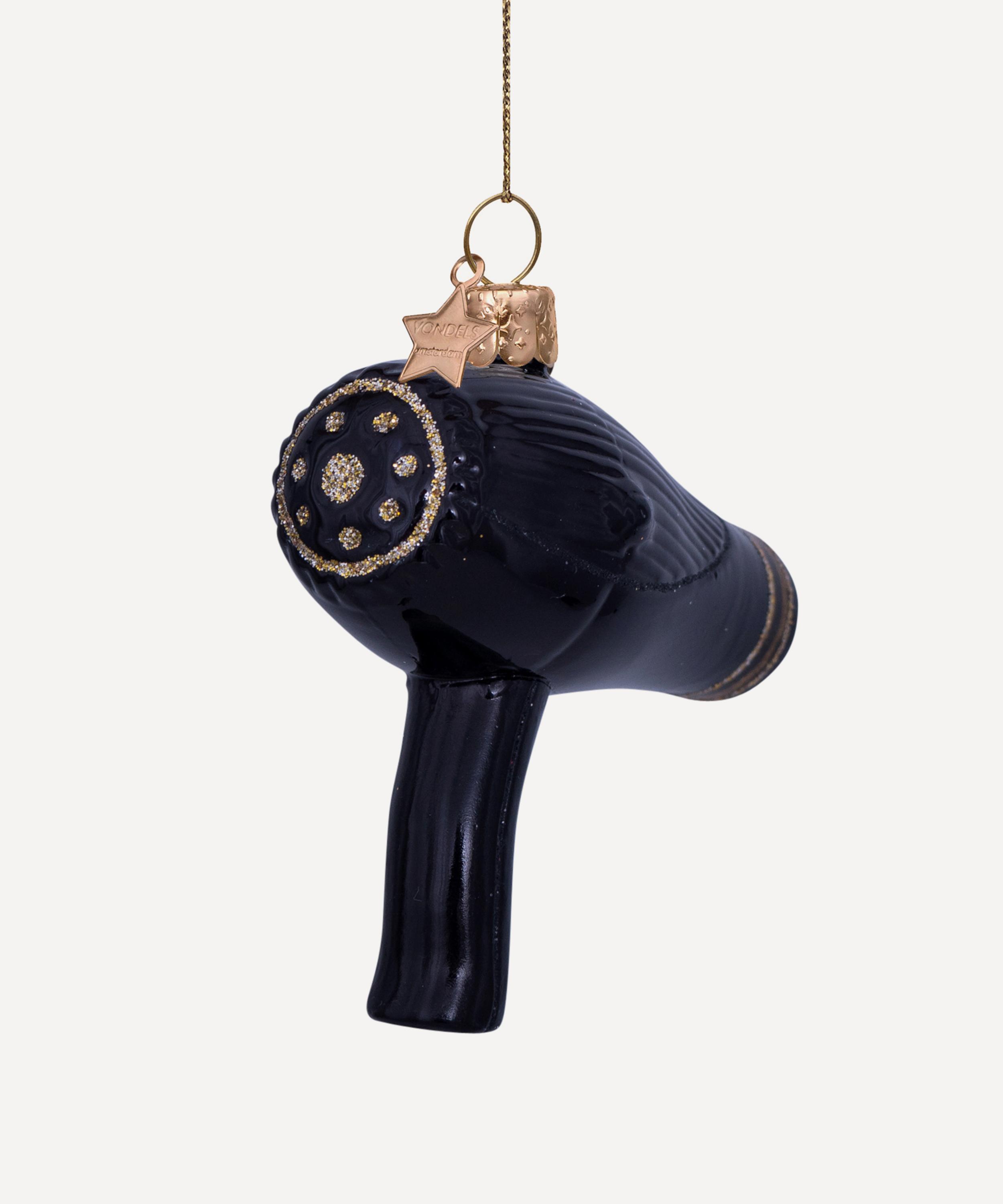Christmas - Black Hair Dryer Glass Ornament image number 2