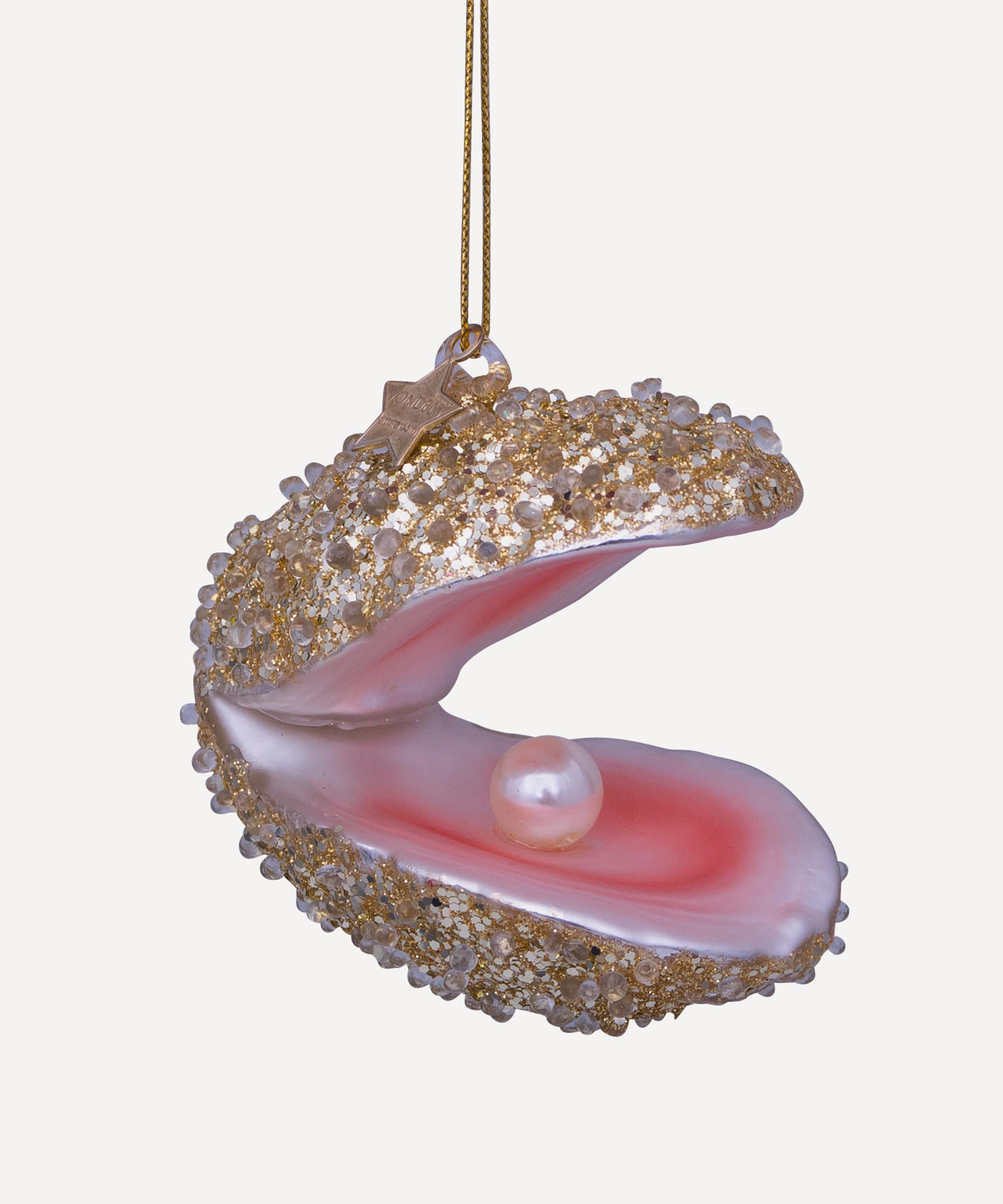 Christmas - Glitter Oyster Glass Ornament image number 0
