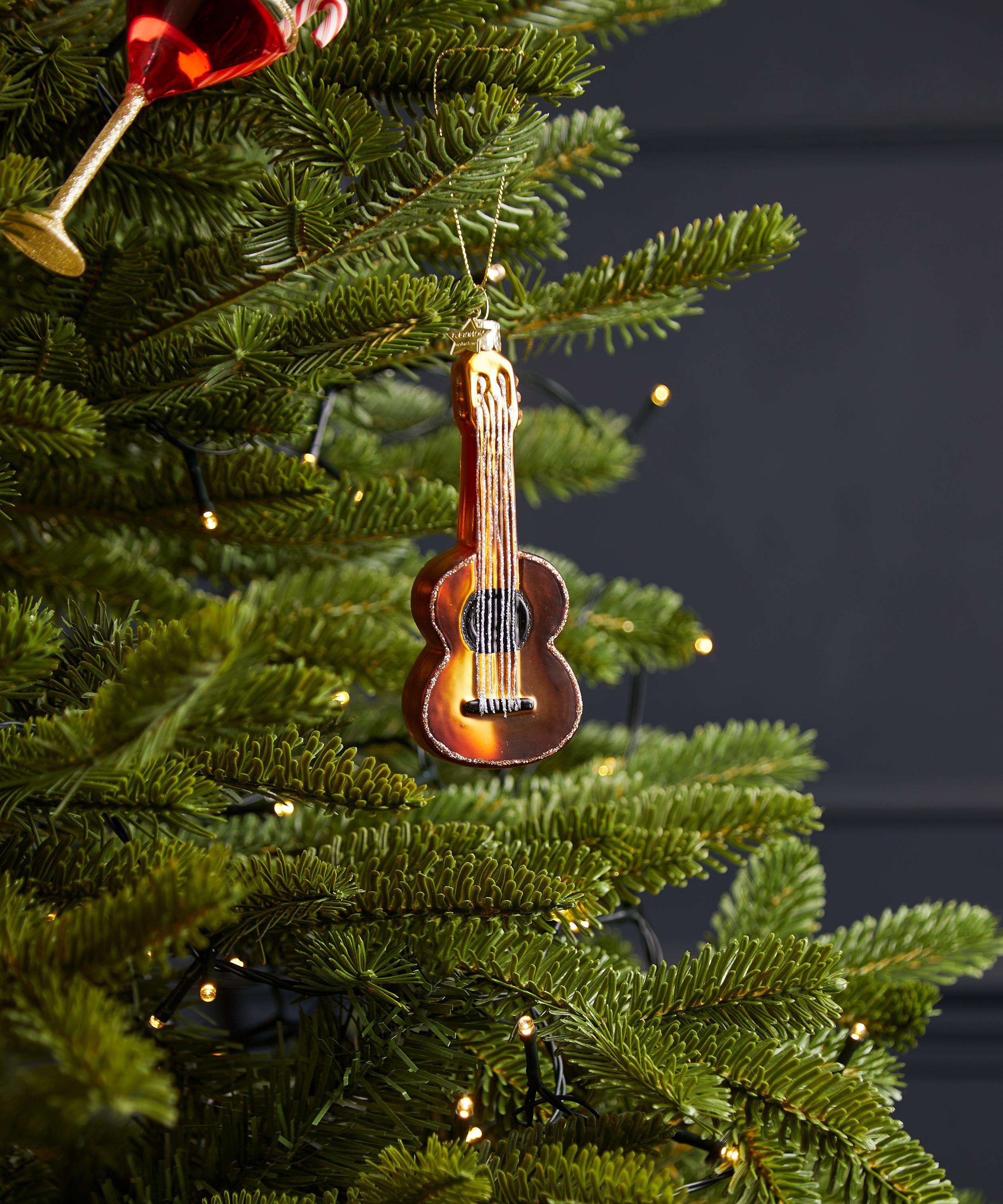 Christmas - Brown Guitar Ornament image number 1