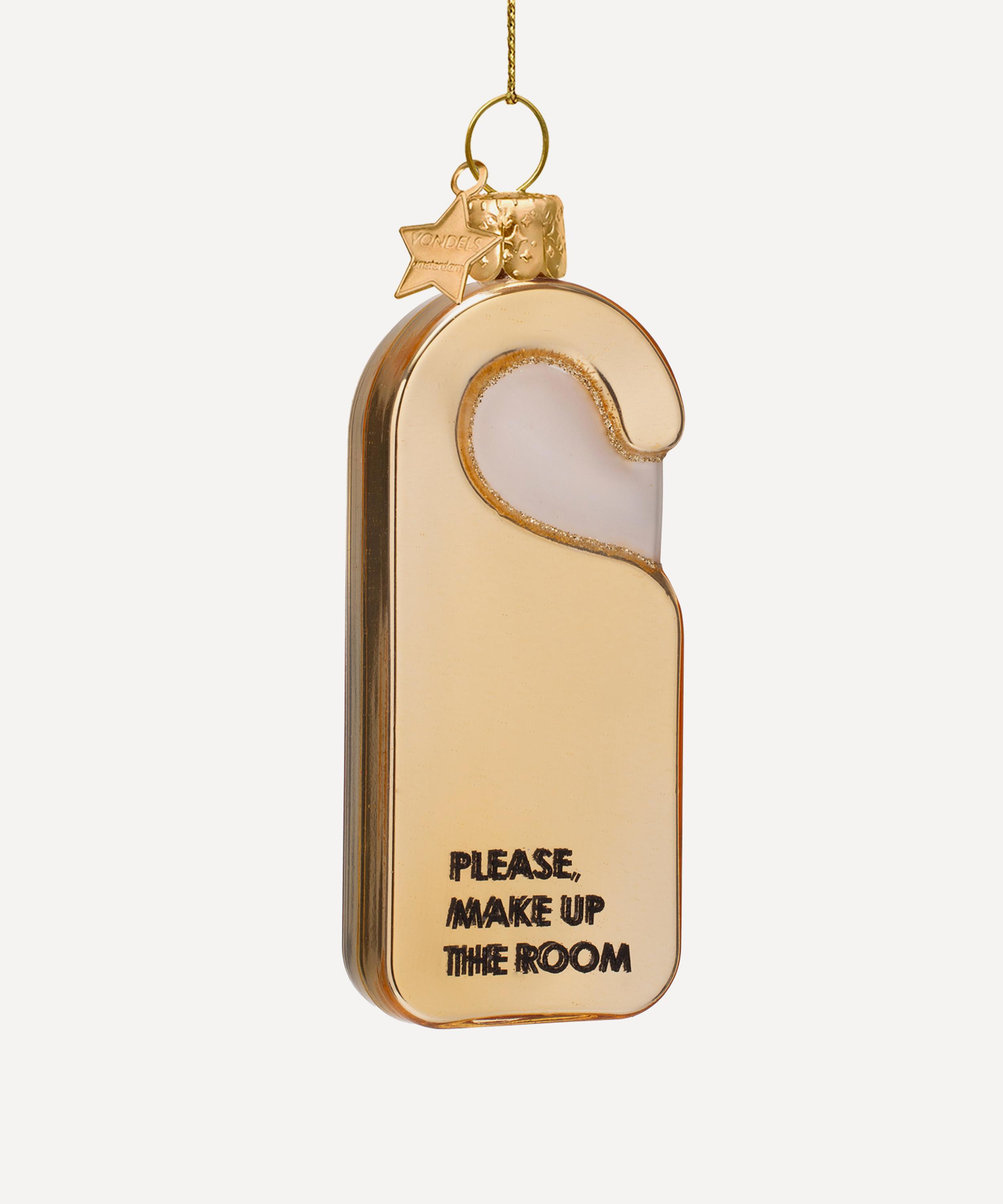 Christmas - Gold Door Hanger Glass Ornament image number 0