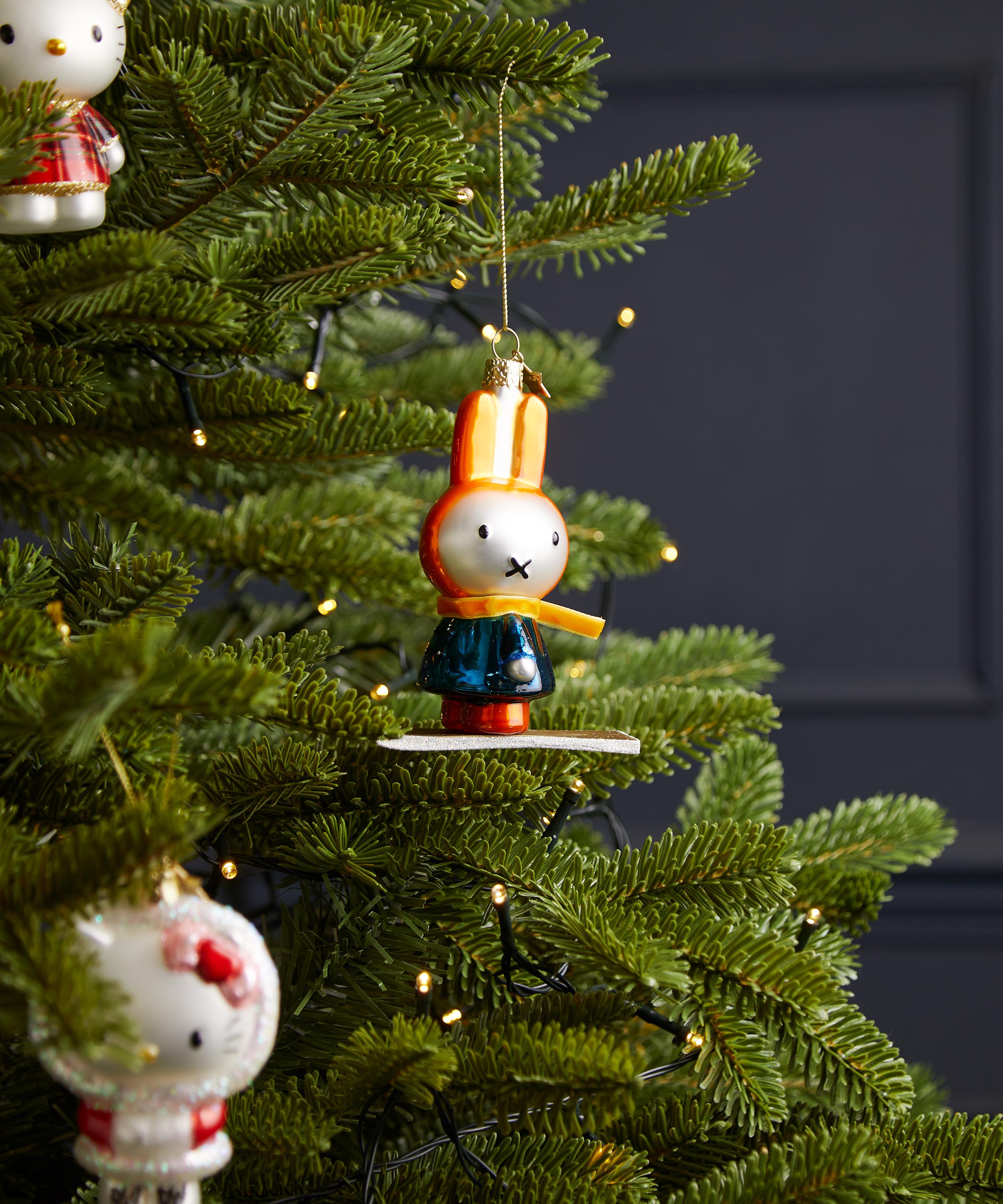 Christmas - Miffy on Skis Glass Ornament image number 1