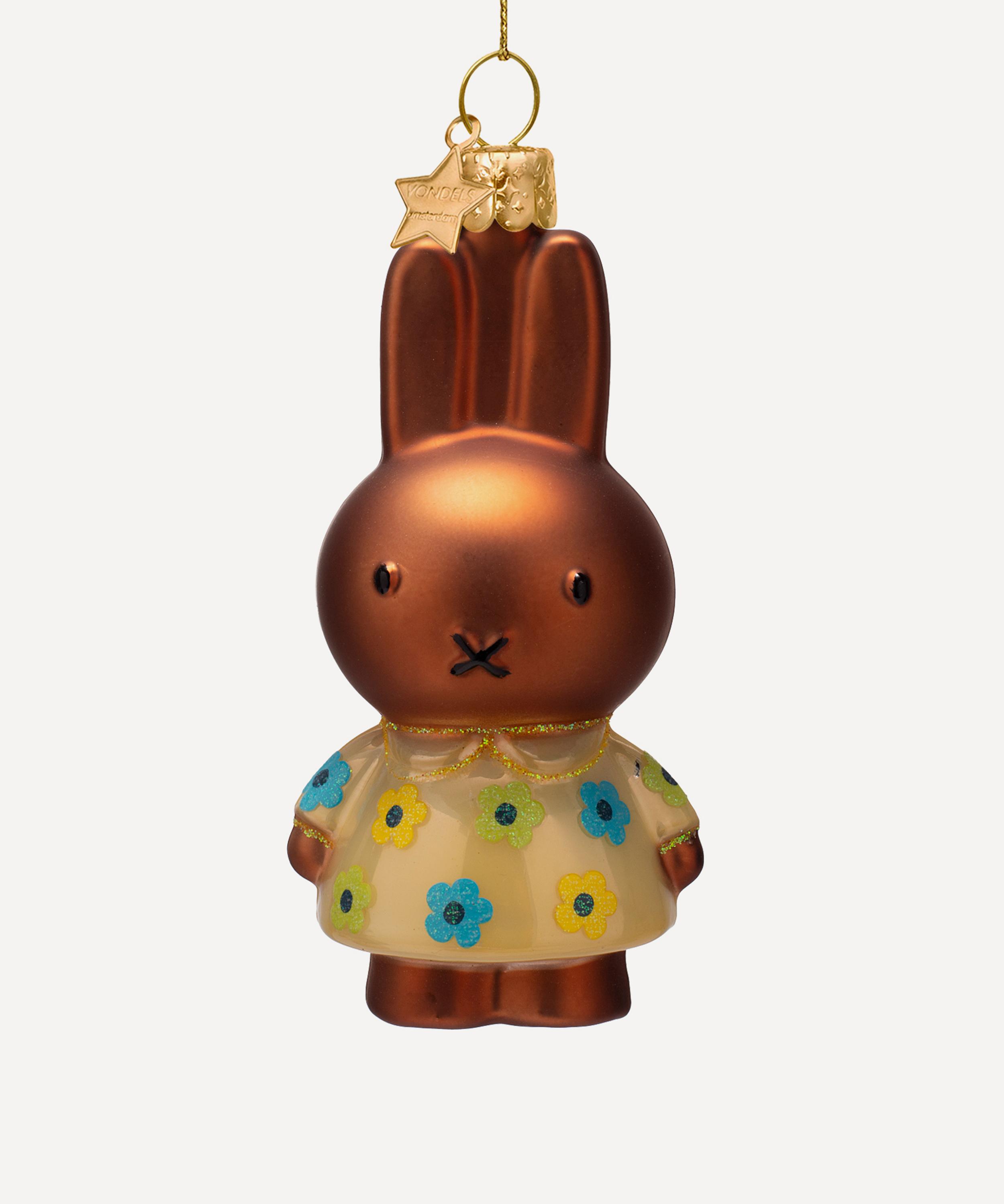 Christmas - Miffy Nina Flower Dress Glass Ornament image number 0