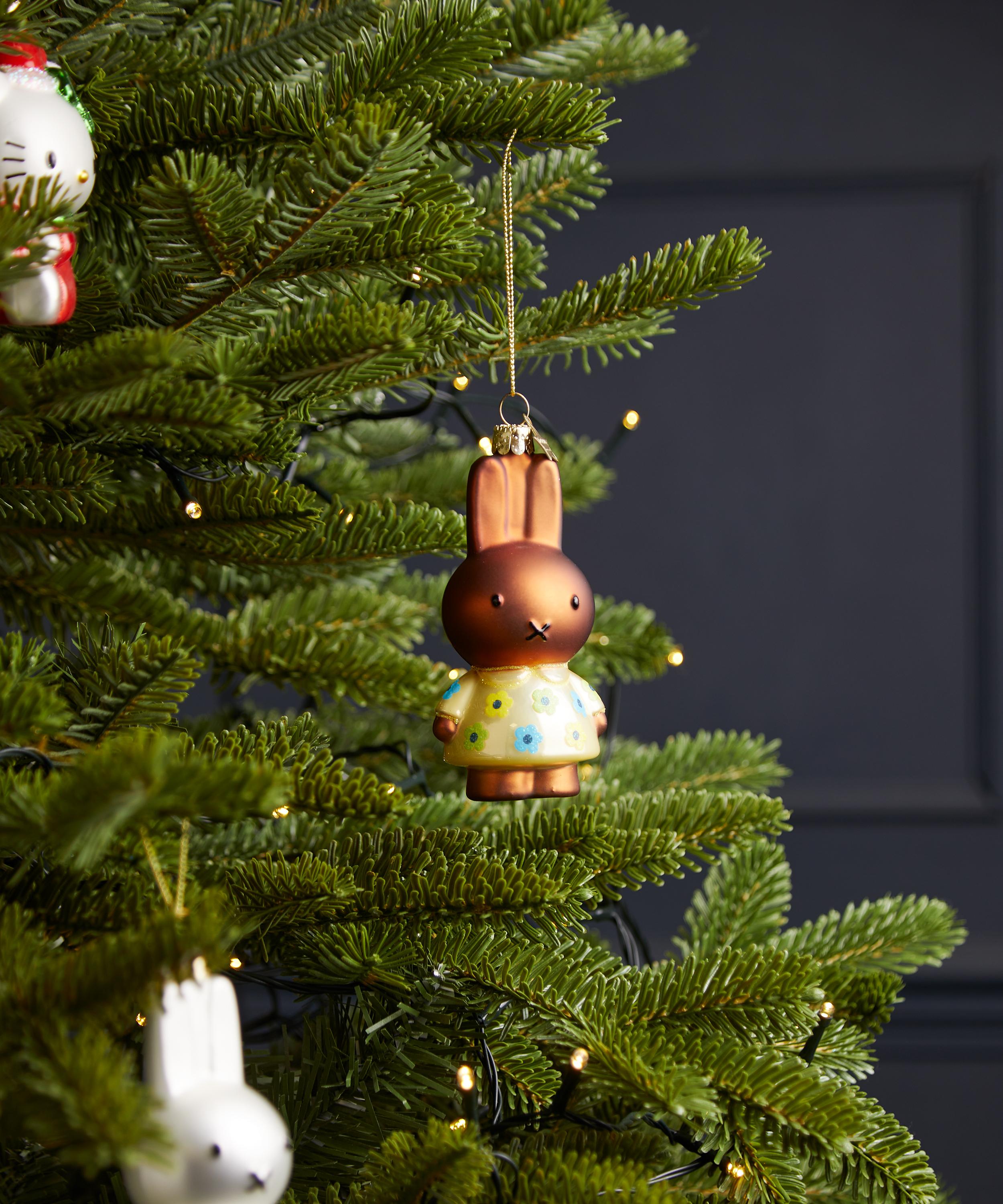 Christmas - Miffy Nina Flower Dress Glass Ornament image number 1