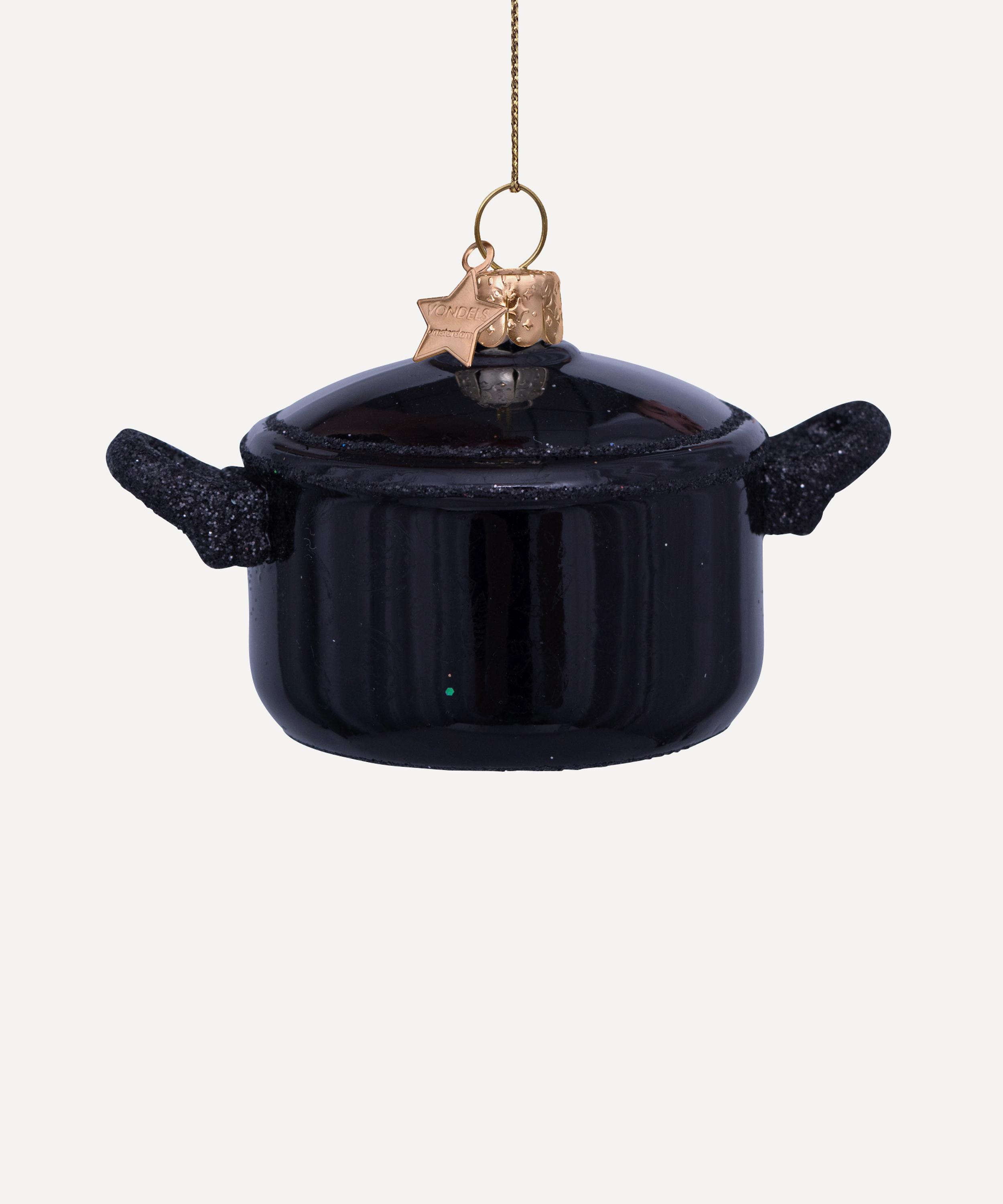 Christmas - Black Cooking Pan Glass Ornament image number 0