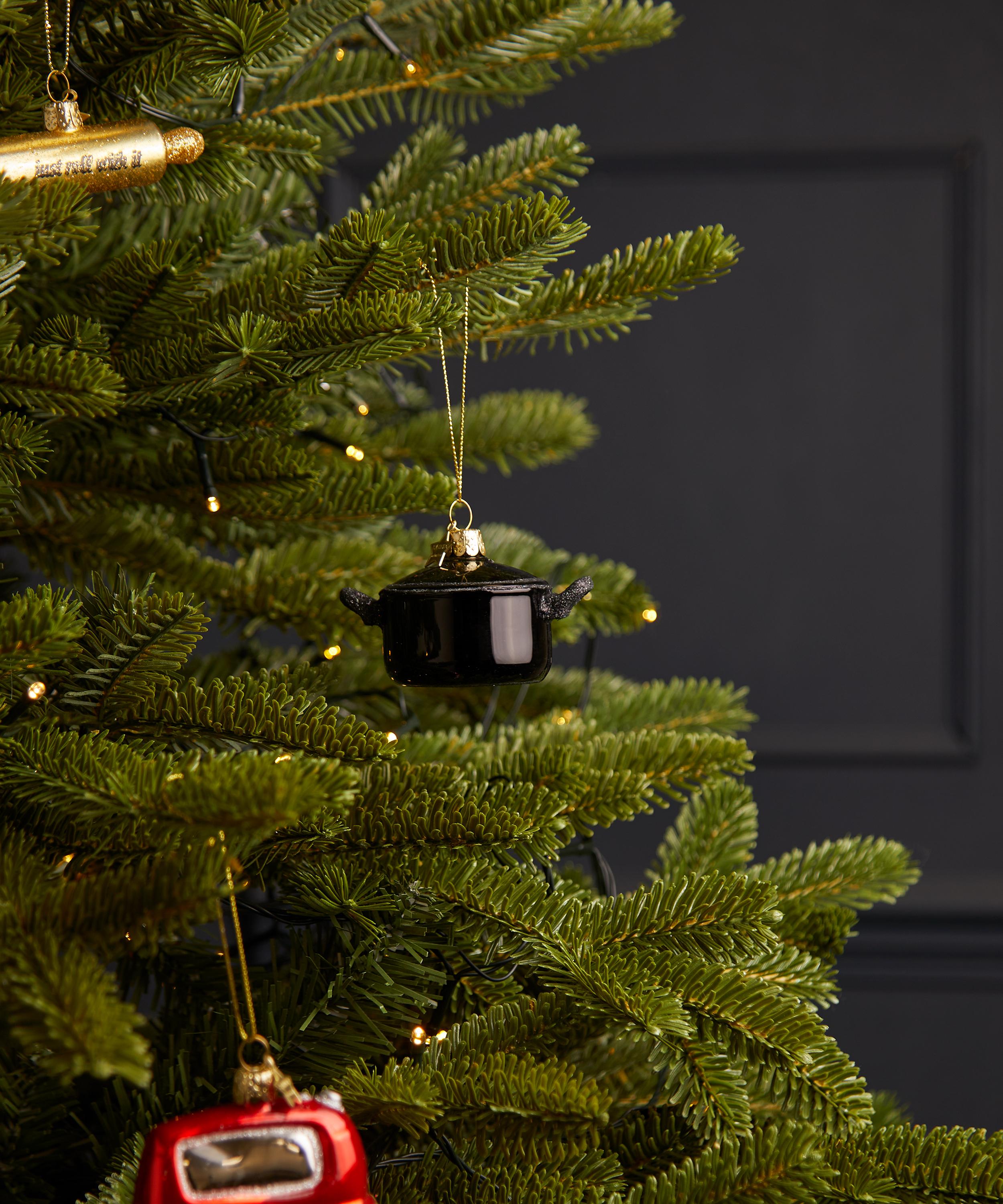 Christmas - Black Cooking Pan Glass Ornament image number 1