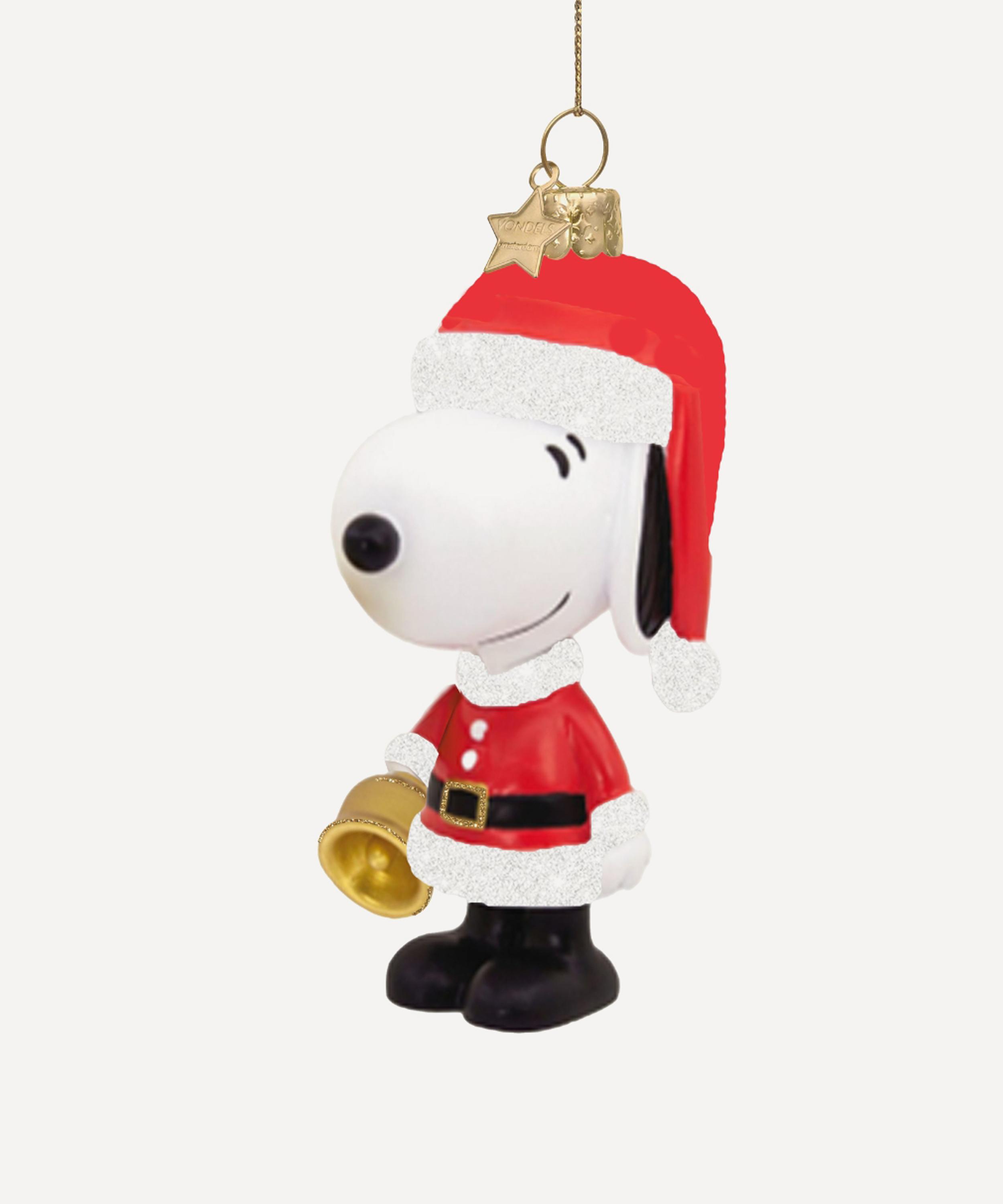 Christmas - Snoopy with Christmas Outfit Glass Ornament