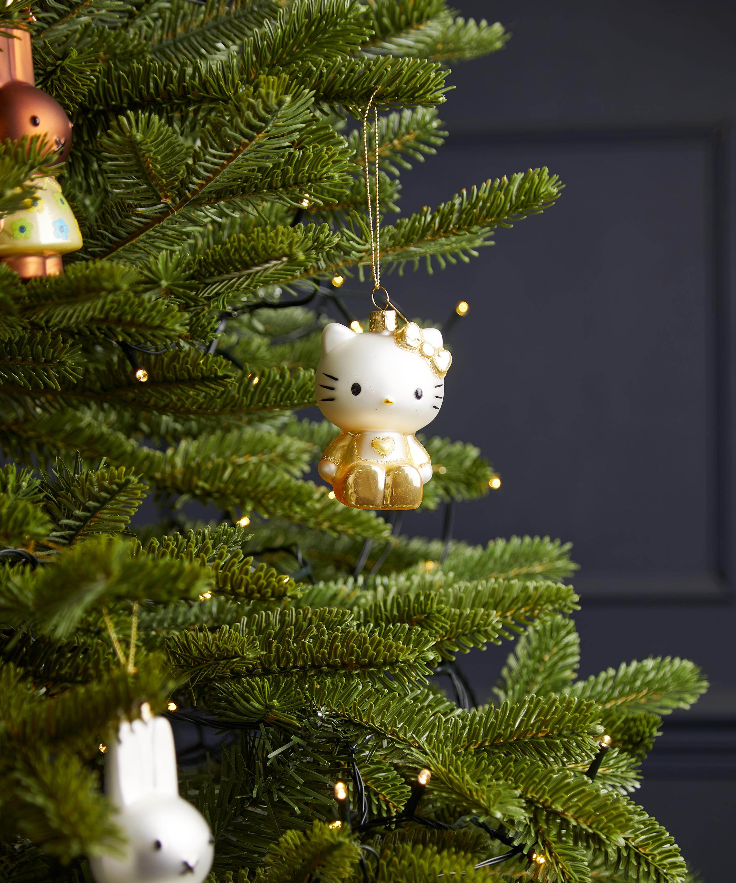 Christmas - Hello Kitty Baby Gold Glass Ornament image number 1