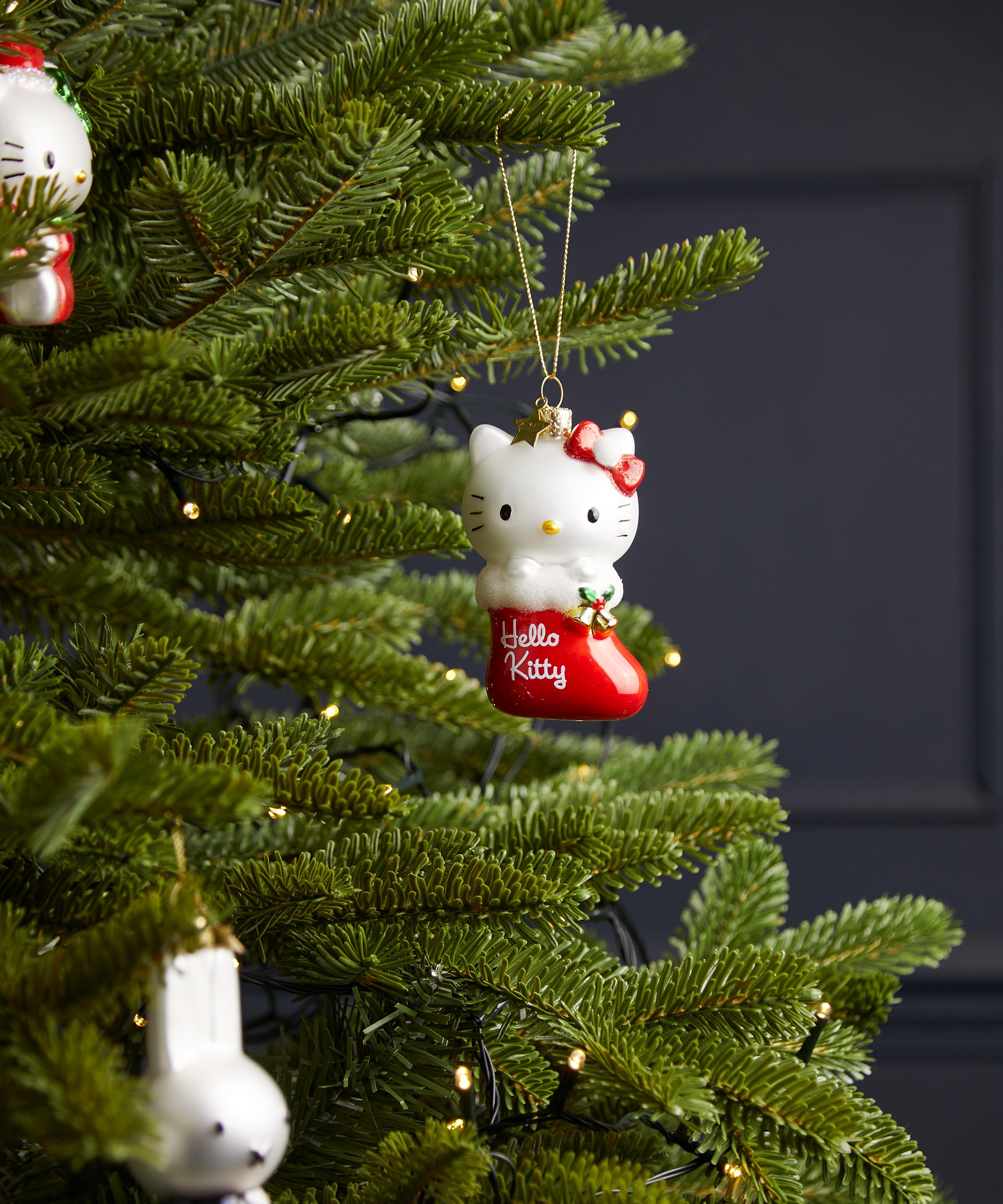 Christmas - Hello Kitty Christmas Stocking Glass Ornament image number 1