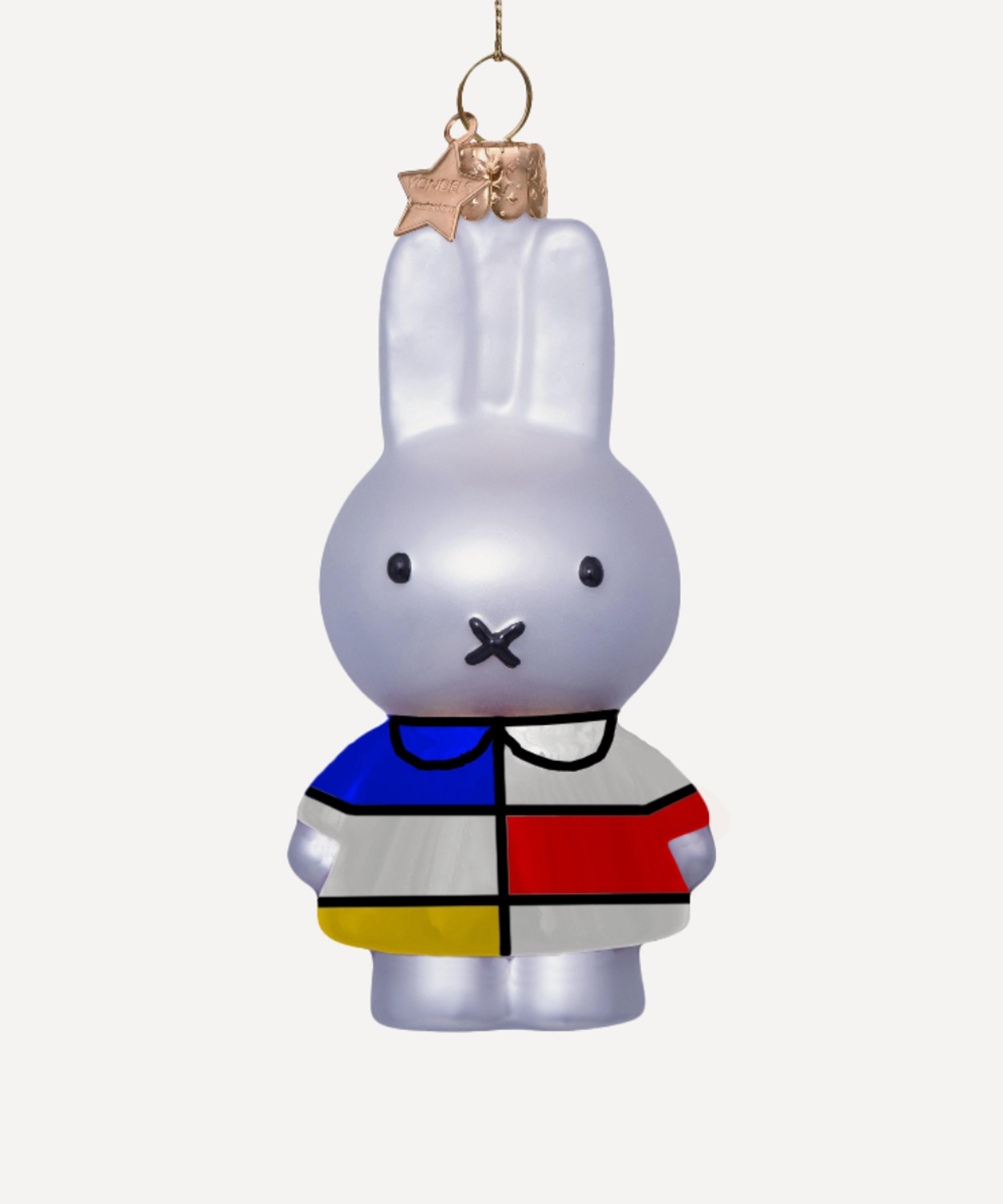 Christmas - Miffy Mondrian Dress Glass Ornament image number 0