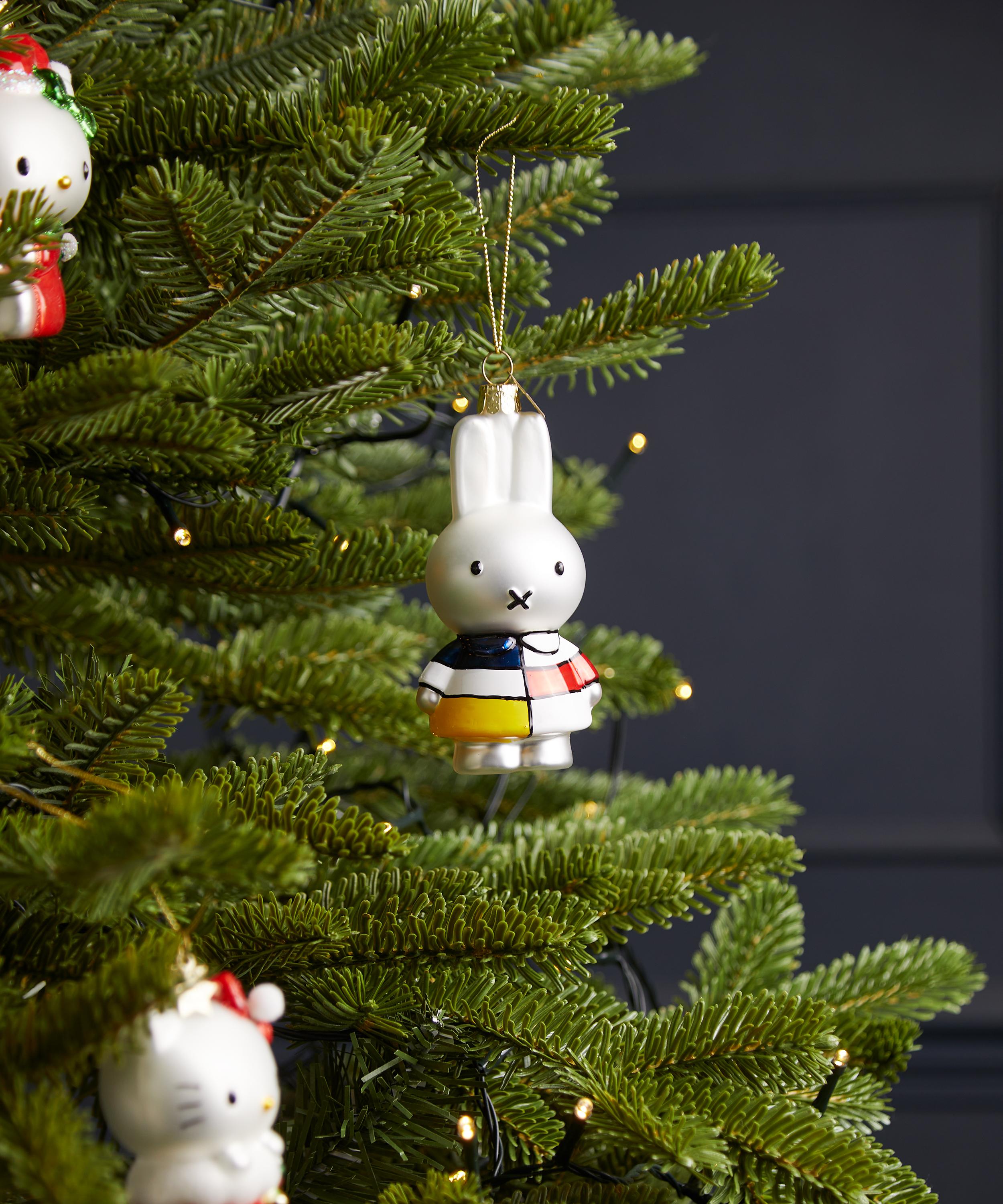 Christmas - Miffy Mondrian Dress Glass Ornament image number 1